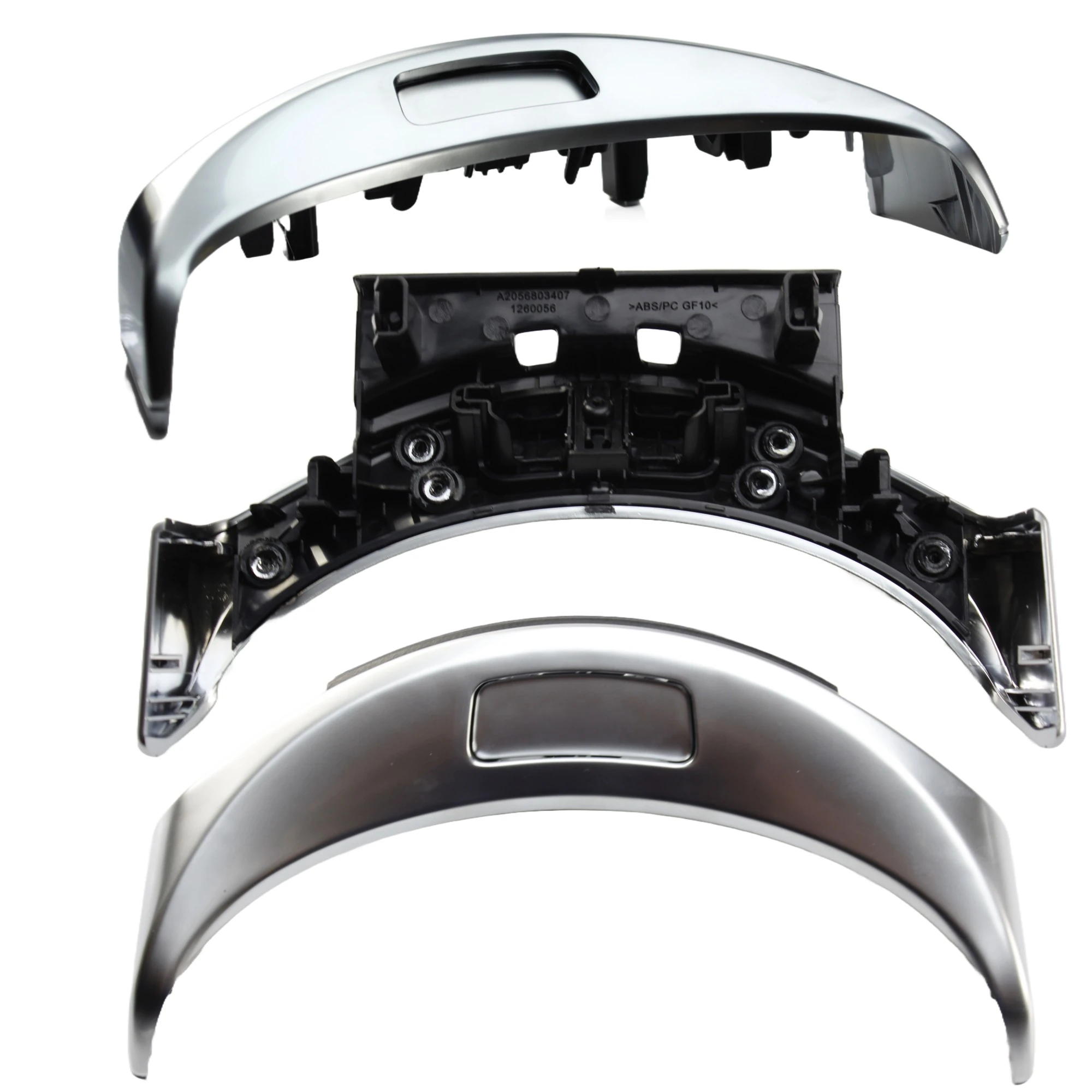 Mercedes-Benz C Serisi W205 Orta Kol Dayama Açma Düğmesi + Krom Bardaklık Çerçevesi OEM: A2056830900 2056803307