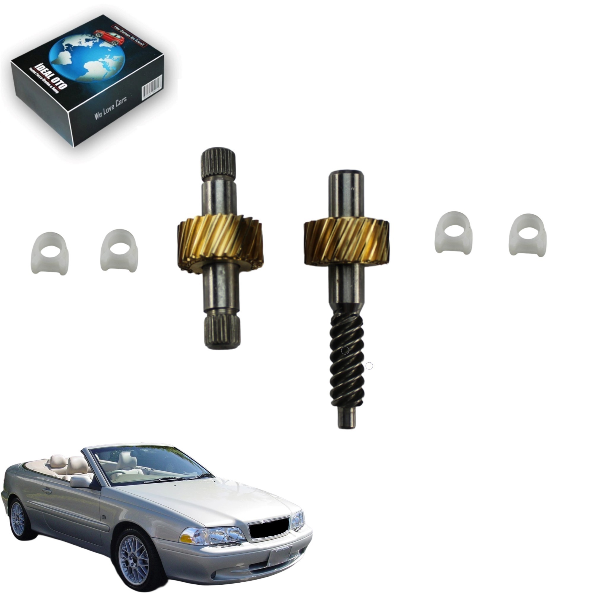 Volvo C70 (1998-2001) Cabrio Tavan Kilidi Motor Dişli Seti OEM: 67618370816