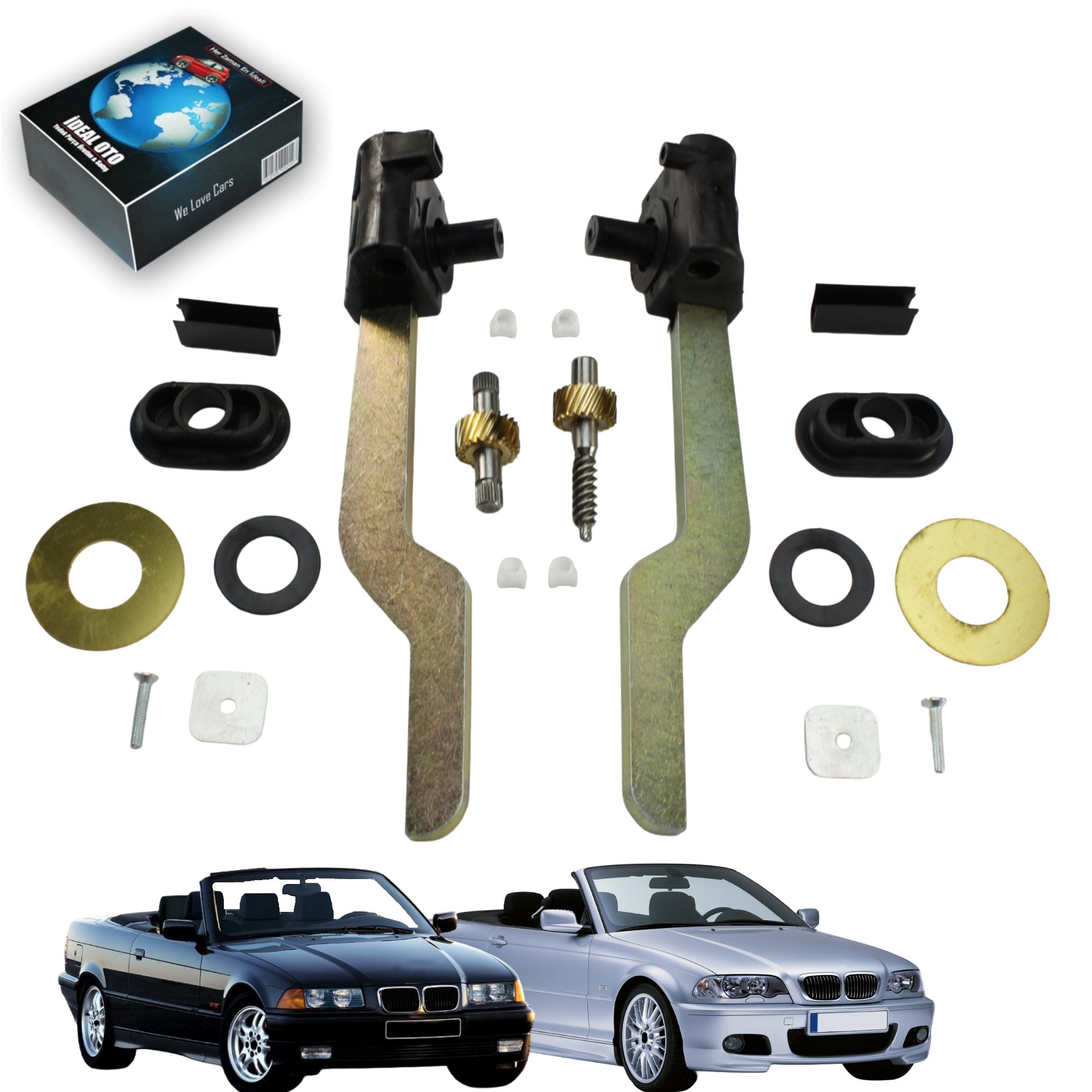 BMW E36 E46 Cabrio Tavan Kilidi Motor Dişli Seti Sunroof Kilitleme Seti OEM: 67618370816 54347031361