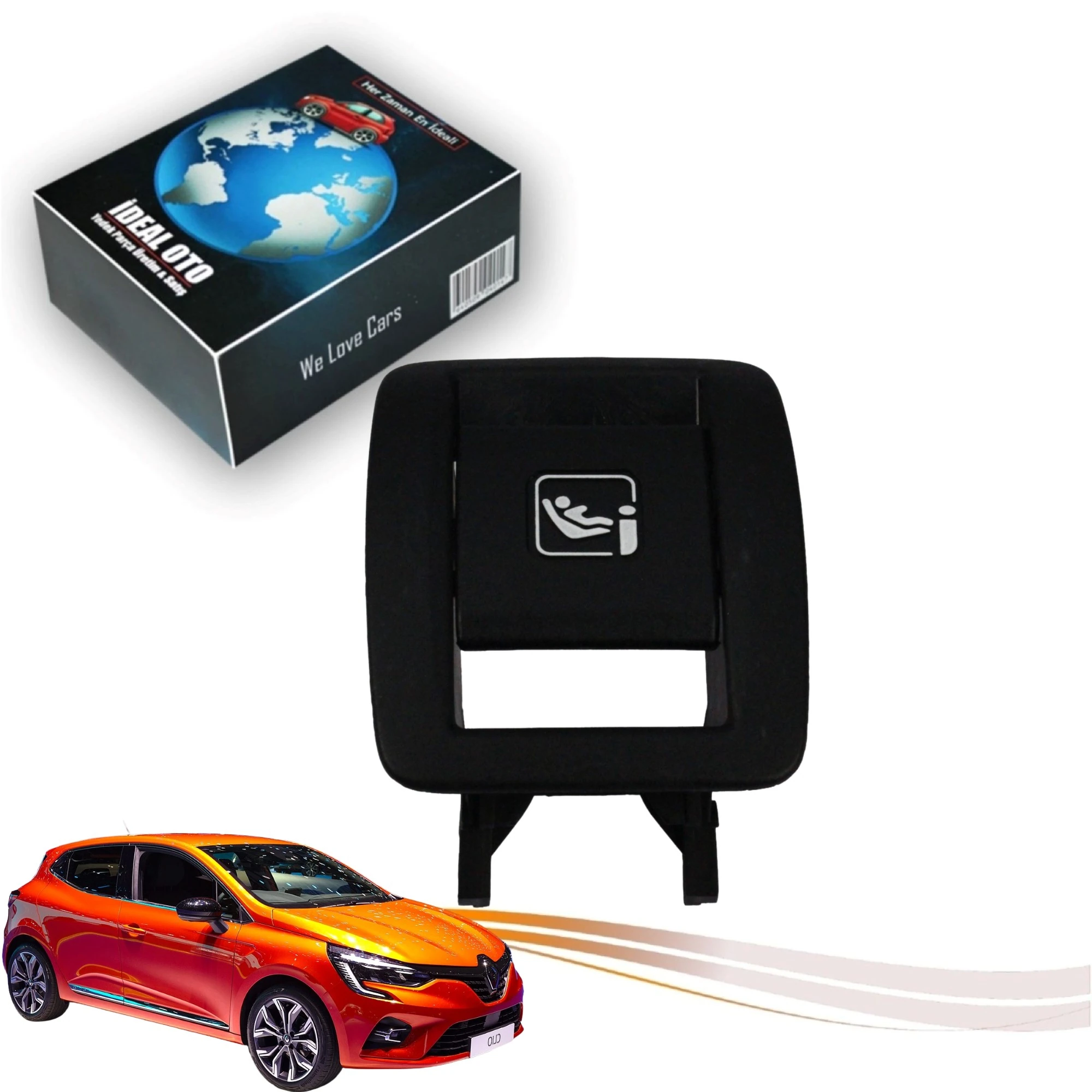 Renault Clio 5 / Austral Arka Koltuk ISOFIX Kapağı – OEM 883E26832R