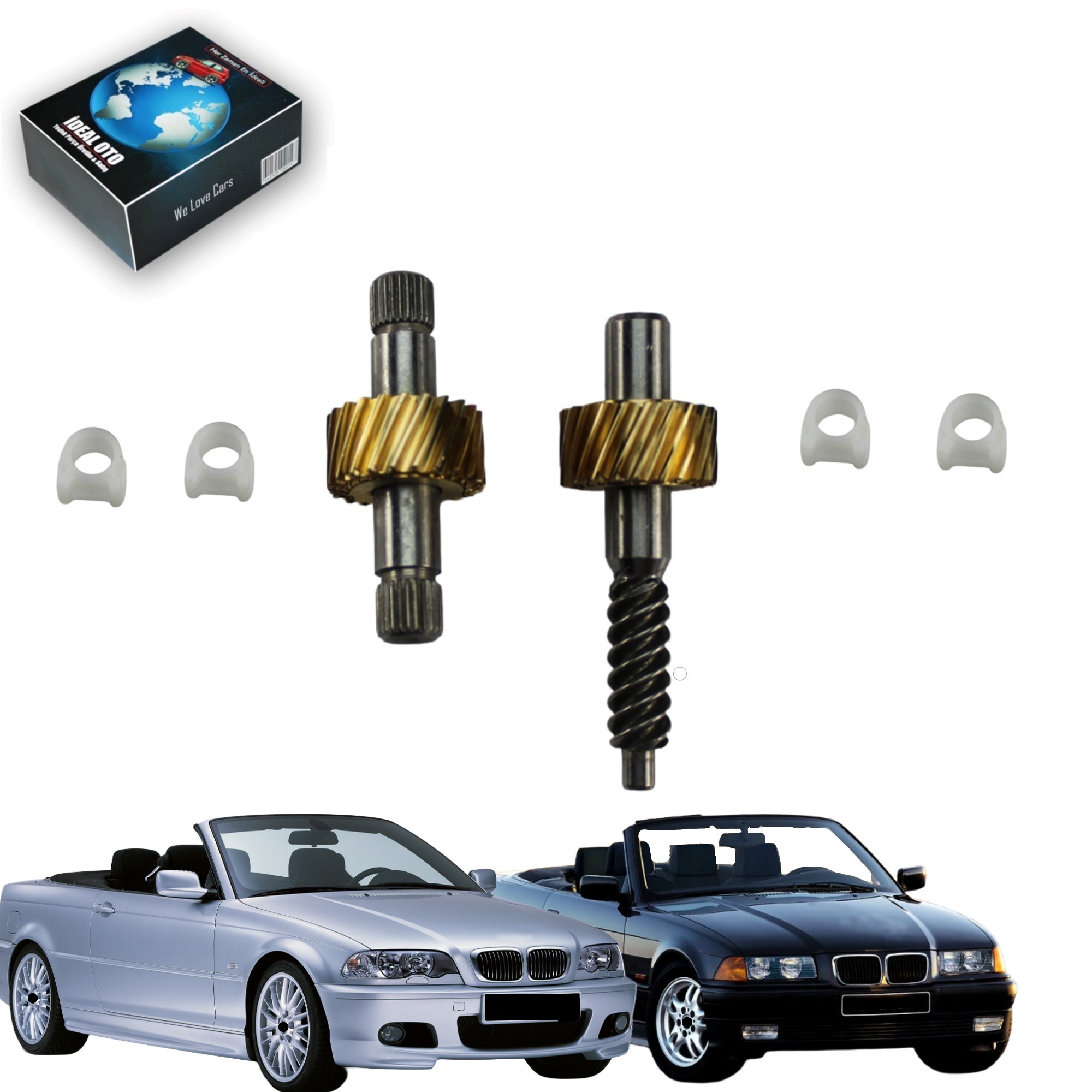 BMW E36 E46 Cabrio Tavan Kilidi Motor Dişli Seti OEM: 67618370816