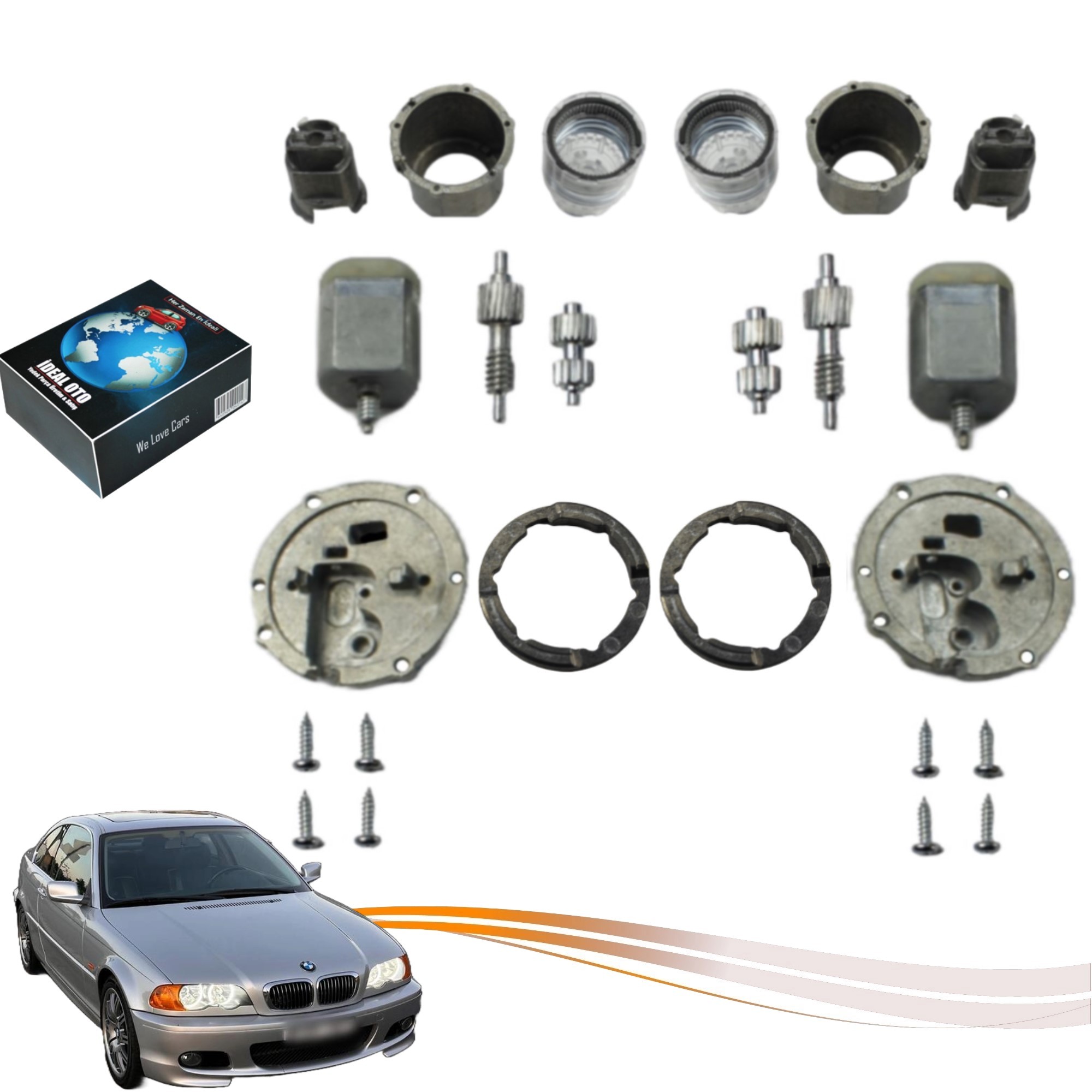 Bmw E46 Kare E53 Mini Cooper Land Rover Freelander Jeep Uyumlu Katlanır Ayna Set Sağ Ve Sol Takım