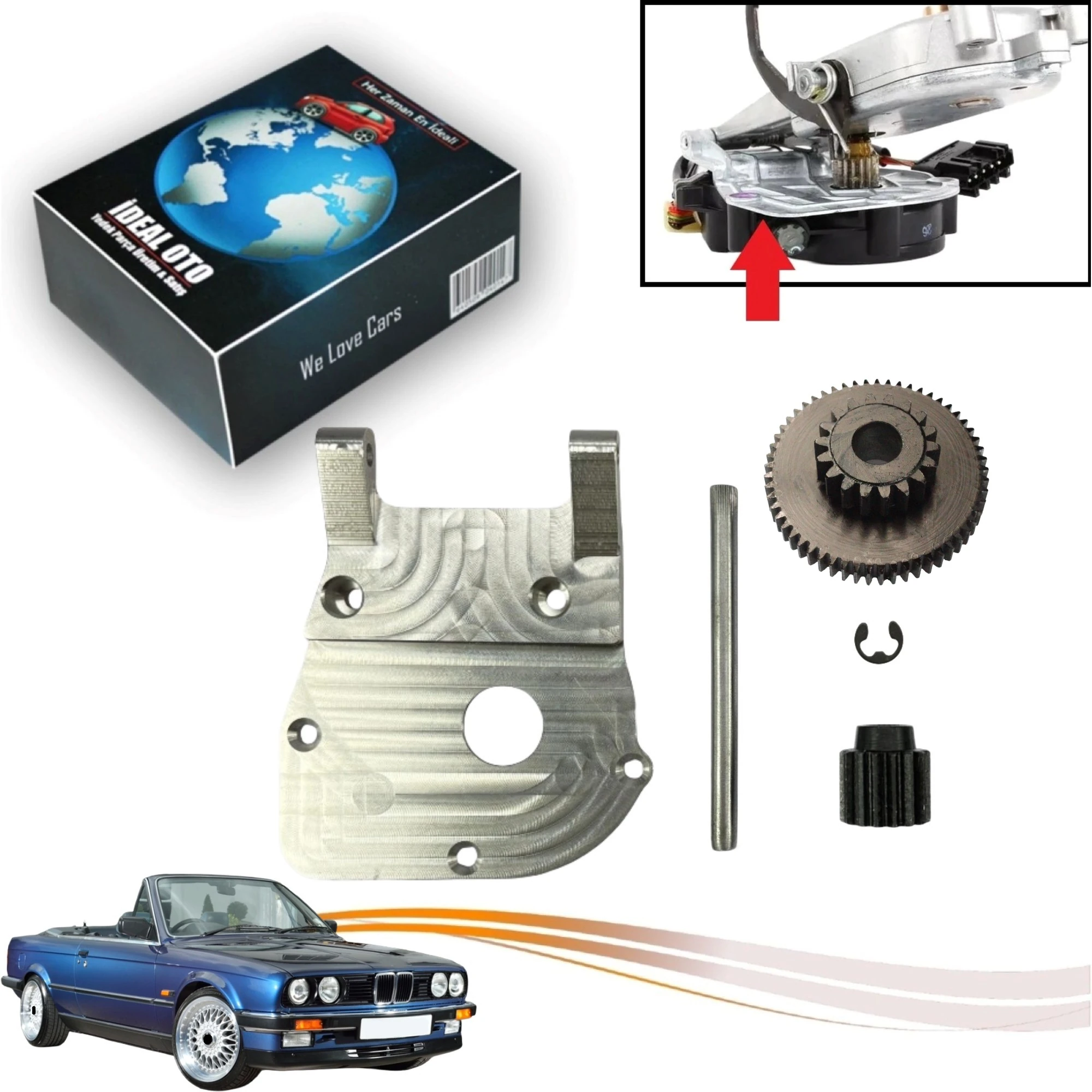 BMW 3 Serisi E30 Cabrio Tente Motor Dişlisi Seti (Pul Dahil) ve Motor Kapağı Bağlantı Braketi