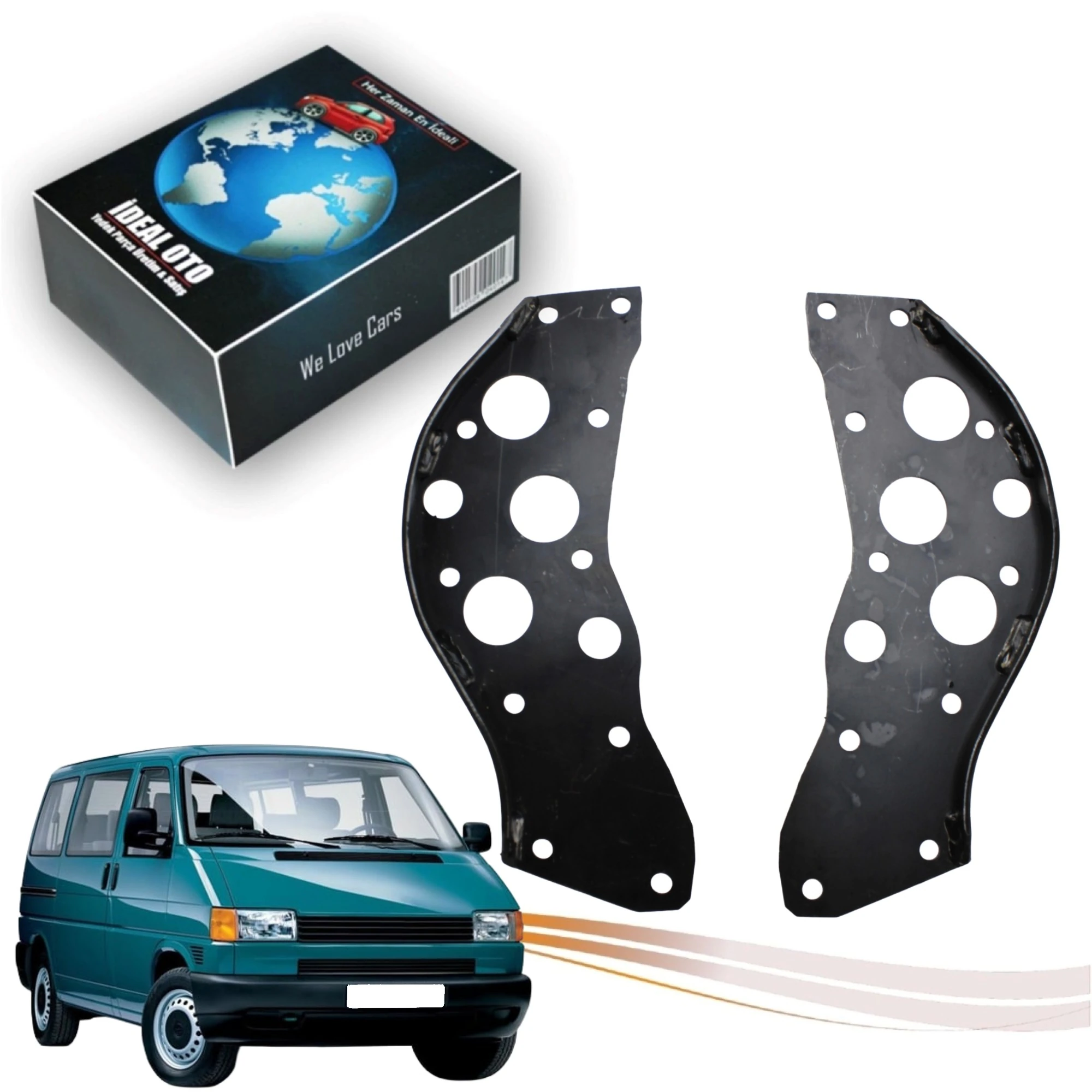 Volkswagen T4 Arka Aks Amortisör Yuvası (Sağ & Sol) - Metal Montaj Plakası