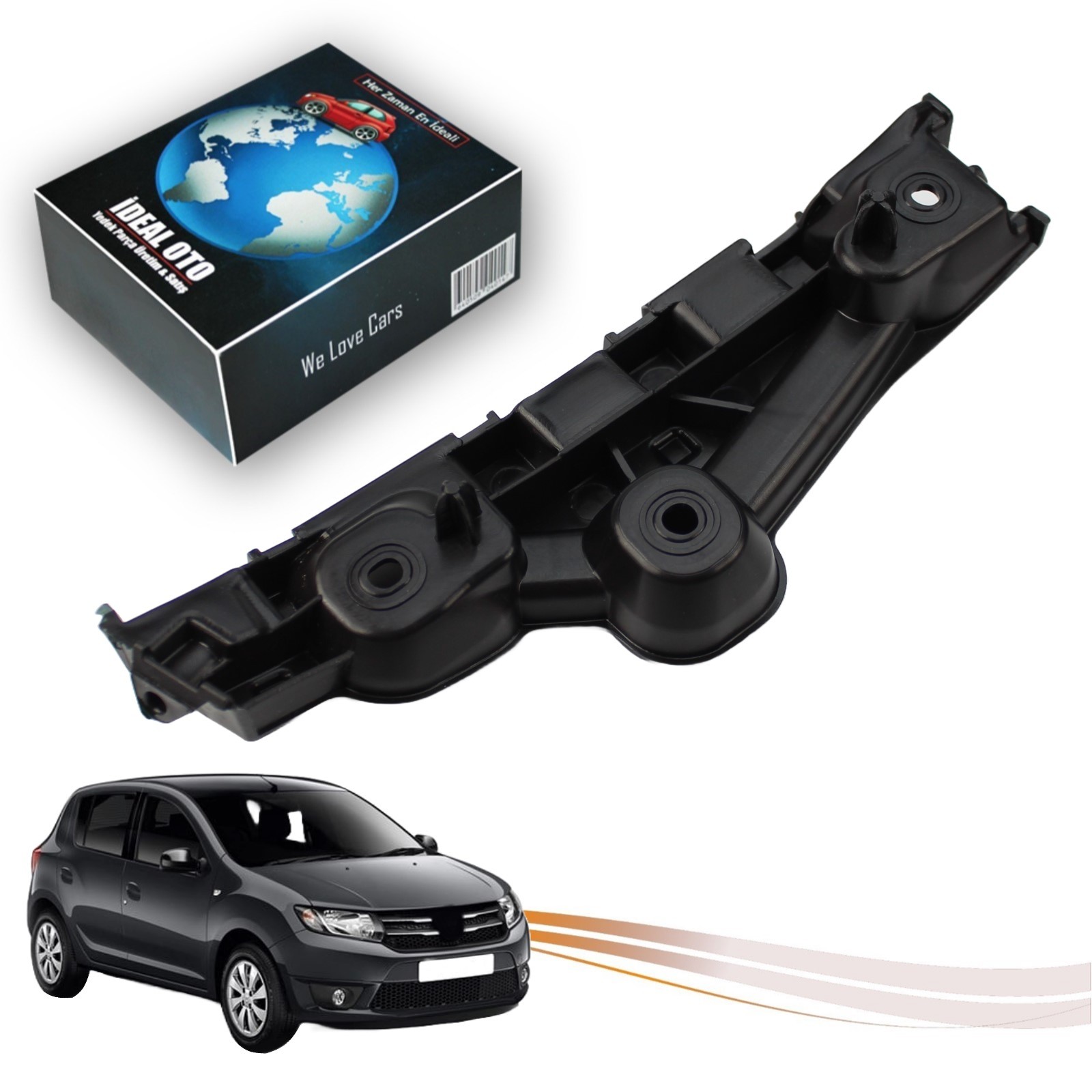 Dacia Sandero 2 için Ön Sol Tampon Braketi Ayağı 631433758R