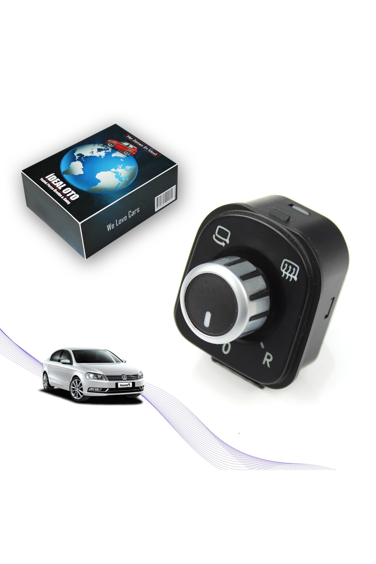 Golf VI, Jetta, Passat, Tiguan 08 Katlanır Ayna Ayar Düğmesi 5k0959565
