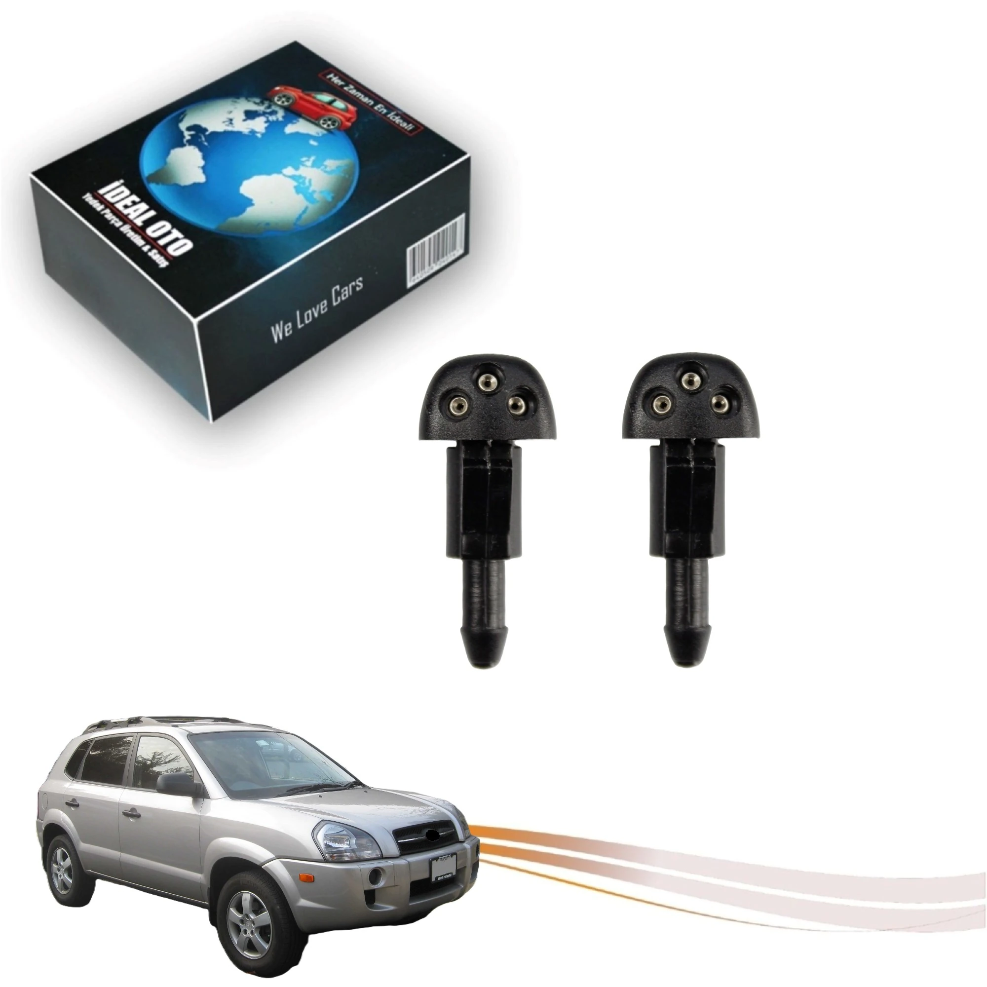 Hyundai Tucson Ön Cam Su Fıskiye Memesi İkili Takım - OEM: 98630-26600