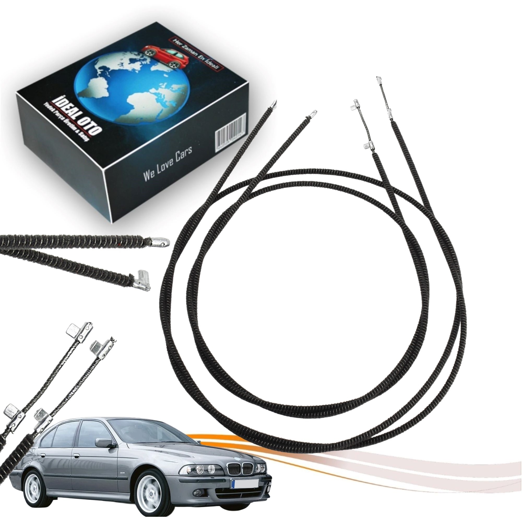 Bmw 5 E39 1995-2004 İçin Sol Ve Sağ Sunroof Kablosu / Teli