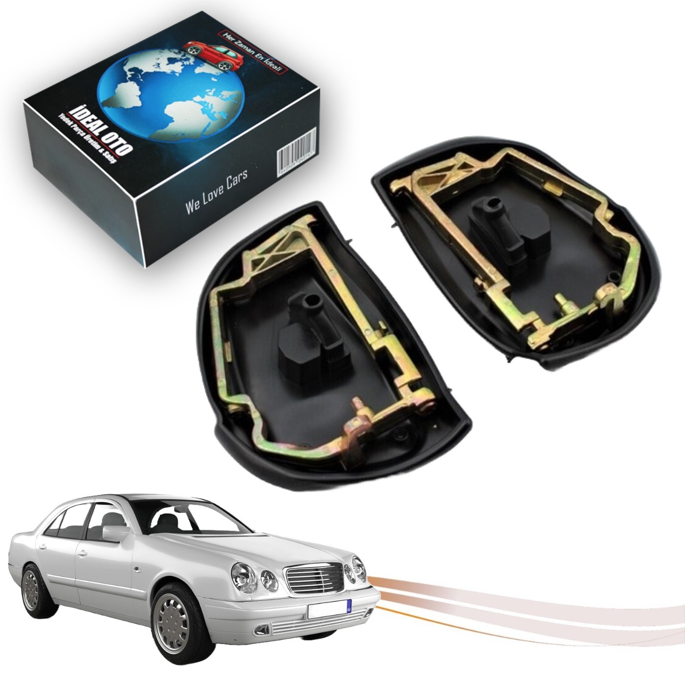 Mercedes W210 Elektrikli Katlanır Ayna Gövde Demiri Ve Dip Lastiği 413131418