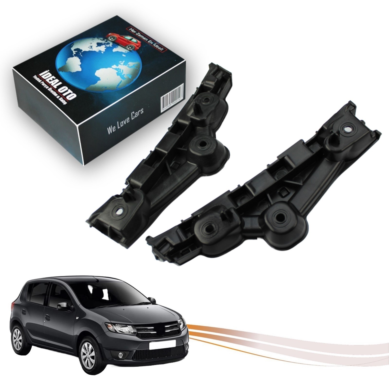 Dacia Sandero 2 için Ön Sol Sağ Tampon Braketi Ayağı 631433758R 631427092R