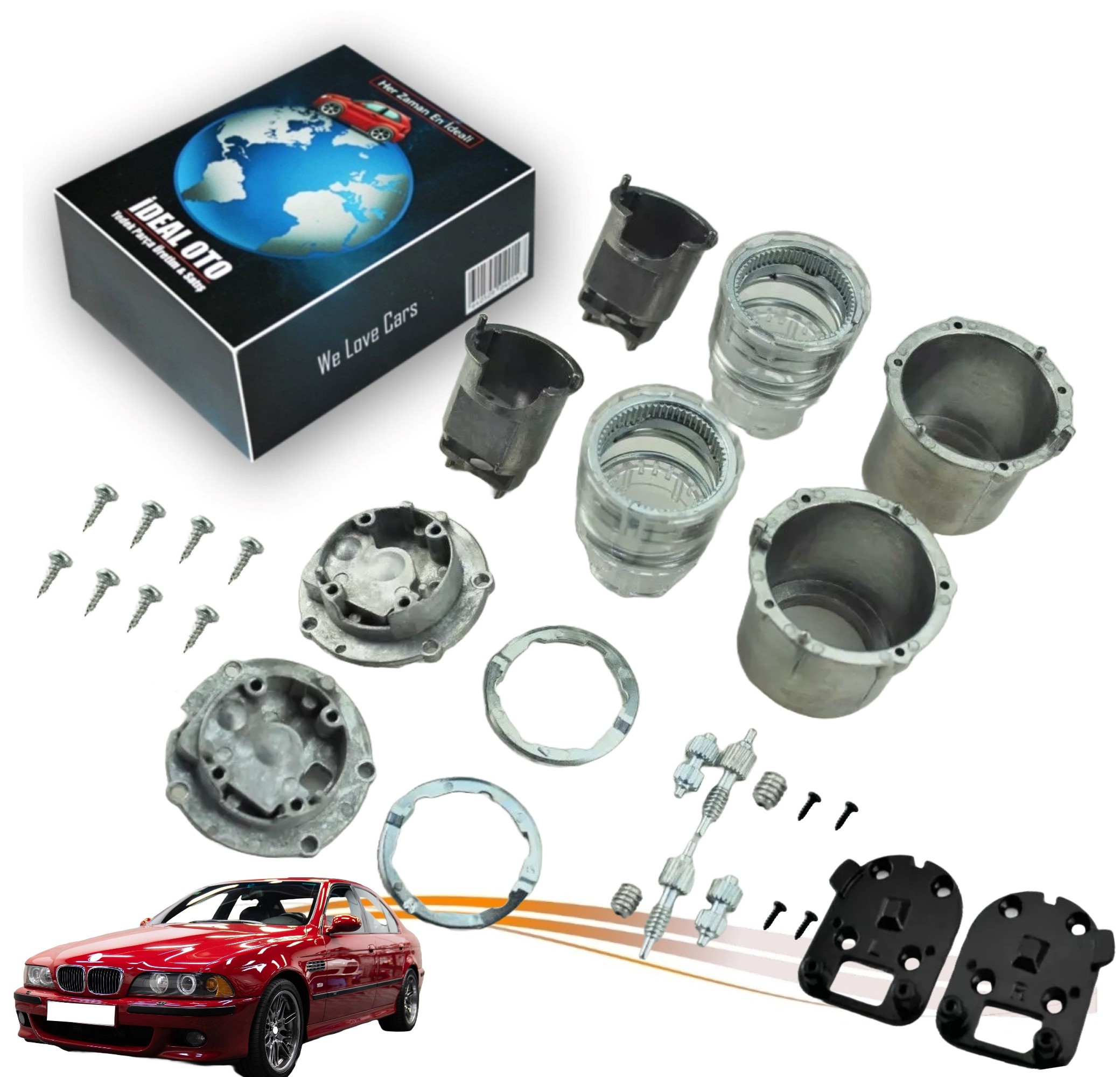 Bmw 5 E39 M5 Yuvarlak-tip Yukarı Katlanır Ayna Seti Sol Ve Sağ Takım