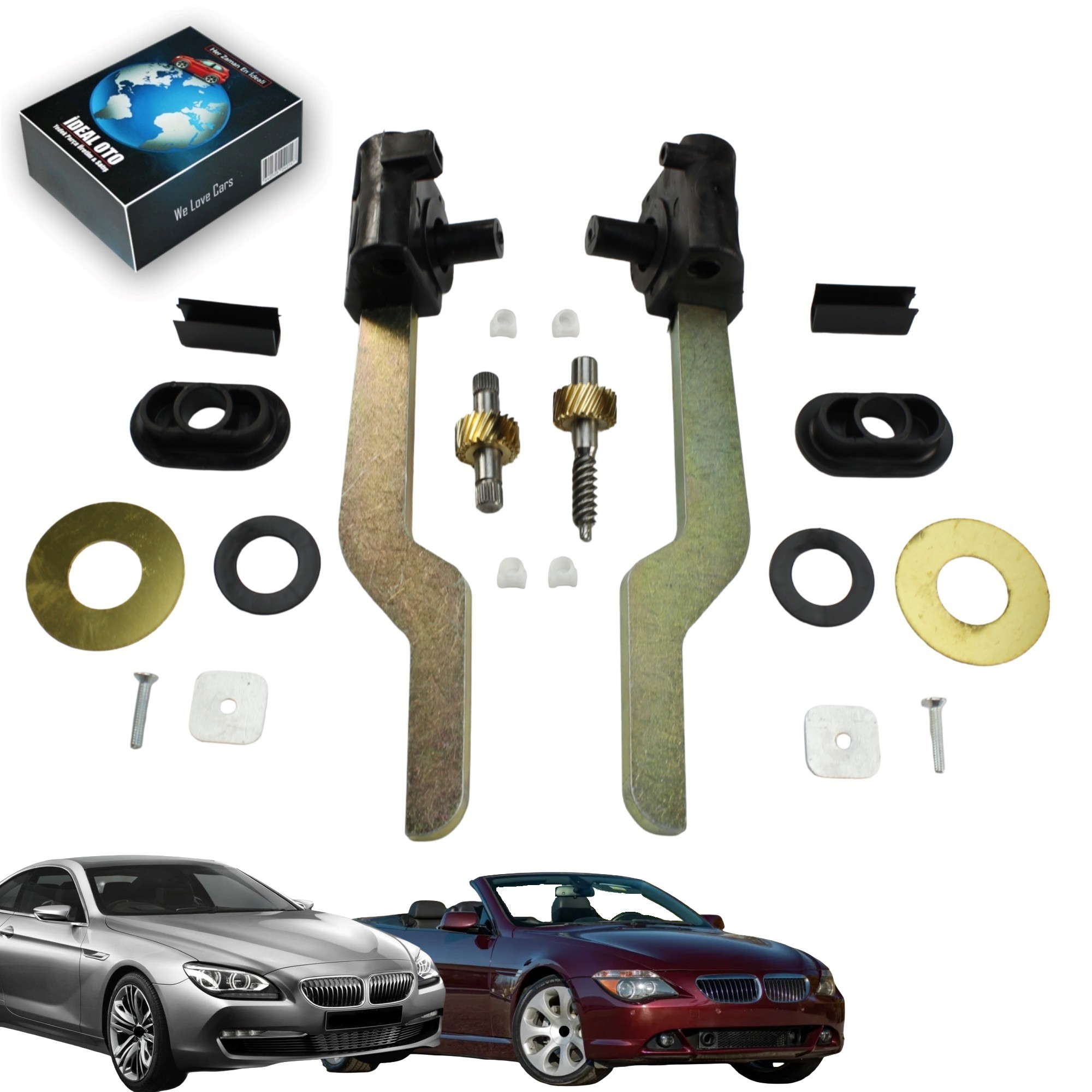 BMW E63 E64 Cabrio Tavan Kilidi Motor Dişli Seti Sunroof Kilitleme Seti OEM: 67618370816 54347031361