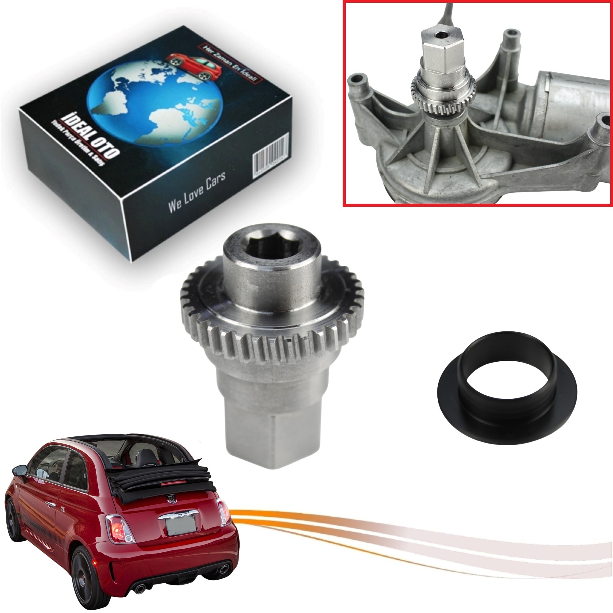 Fiat 500C Motor Tavan Dişlisi 2012-2019 – Gucci / C Pop / Abarth Convertible 77368565