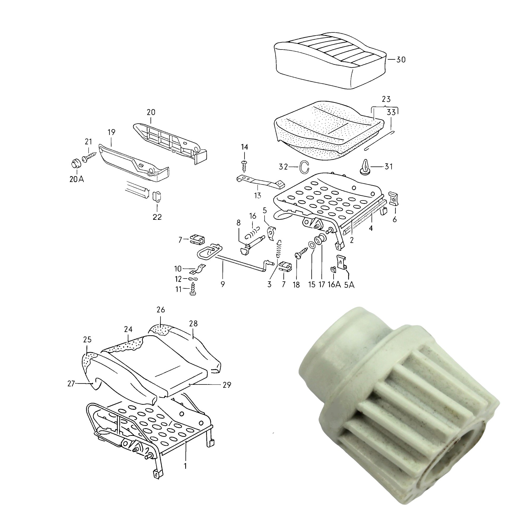 İnfiniti G35, M35, M37, G37, M45, FX35, FX45, QX56 Koltuk Ayar Motor Dişlisi 874550AM513