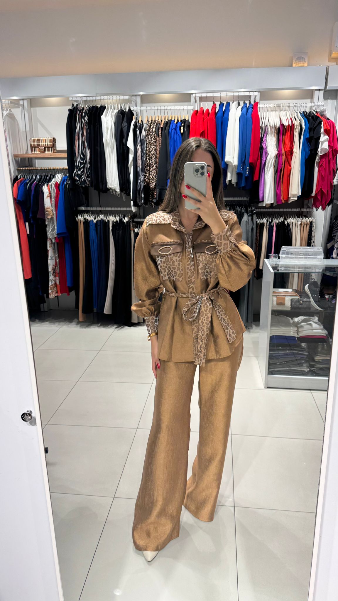 MİARTE - Leopar gold detaylı takım