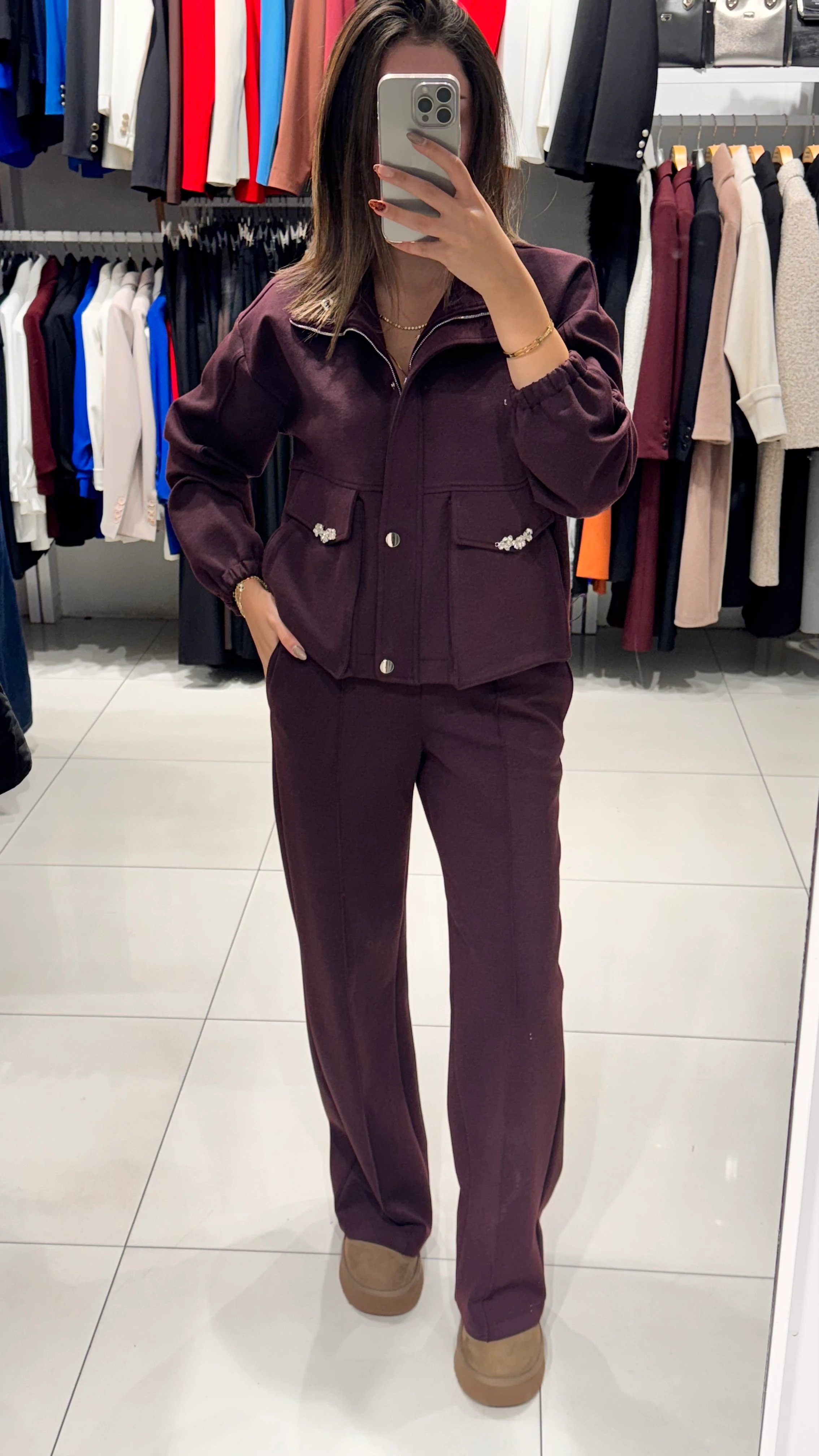 Taş Detay Eşofman Takım