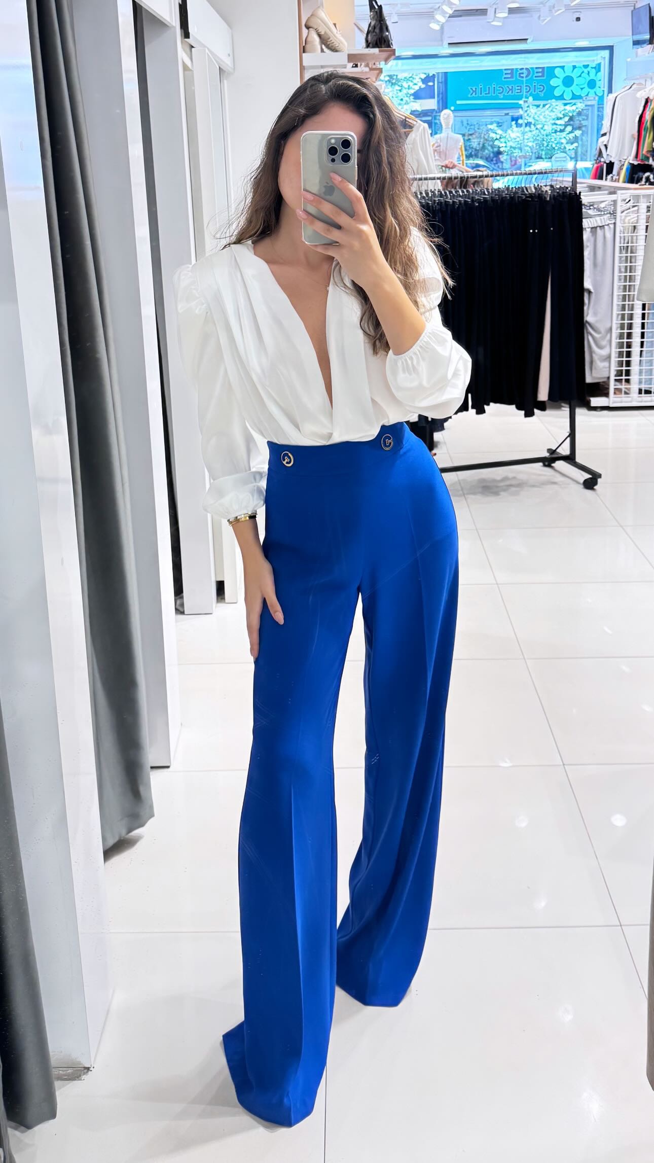 Toka Detaylı Palazzo Pantolon 