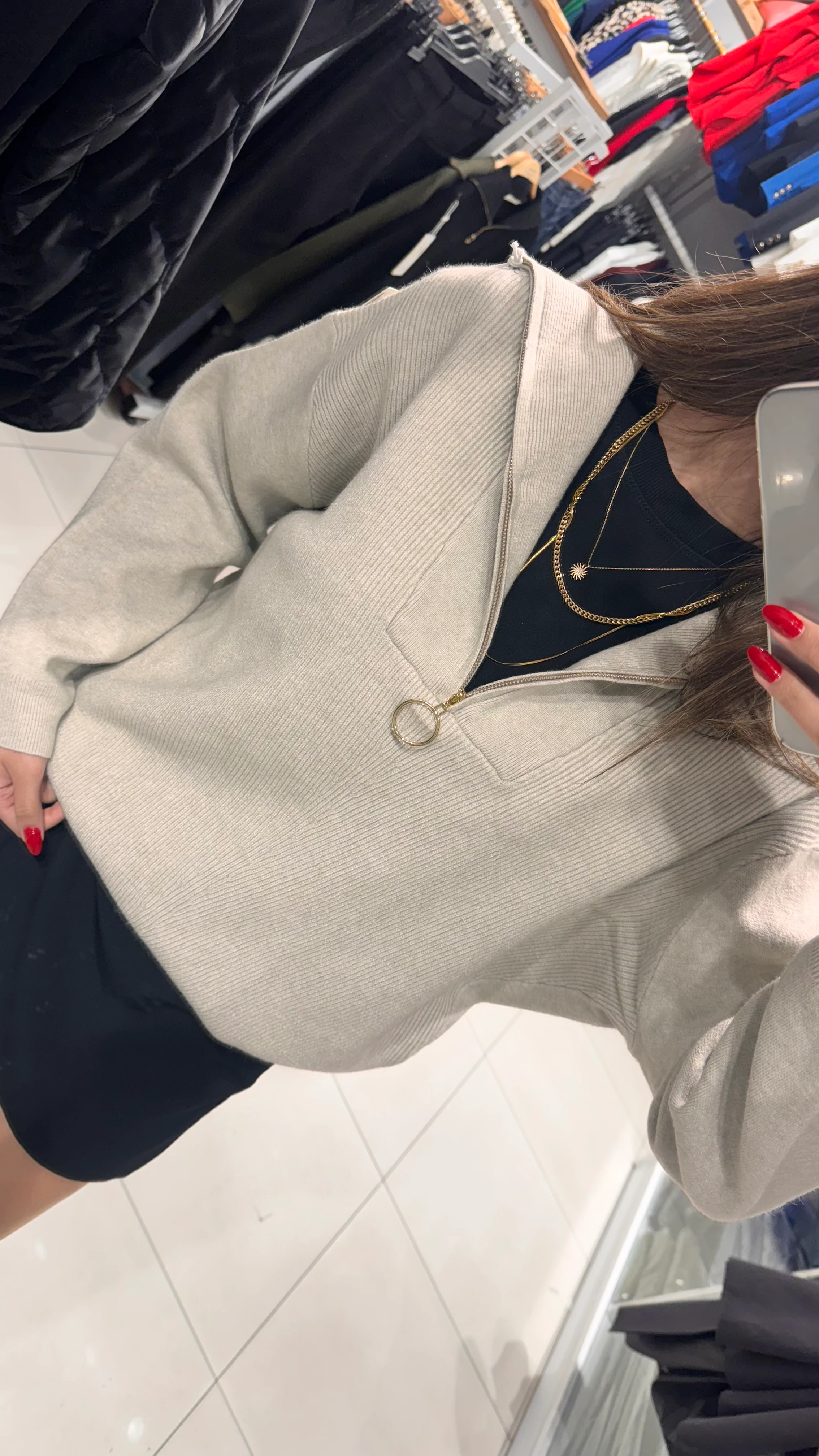 İtalyan Fermuarlı kazak 