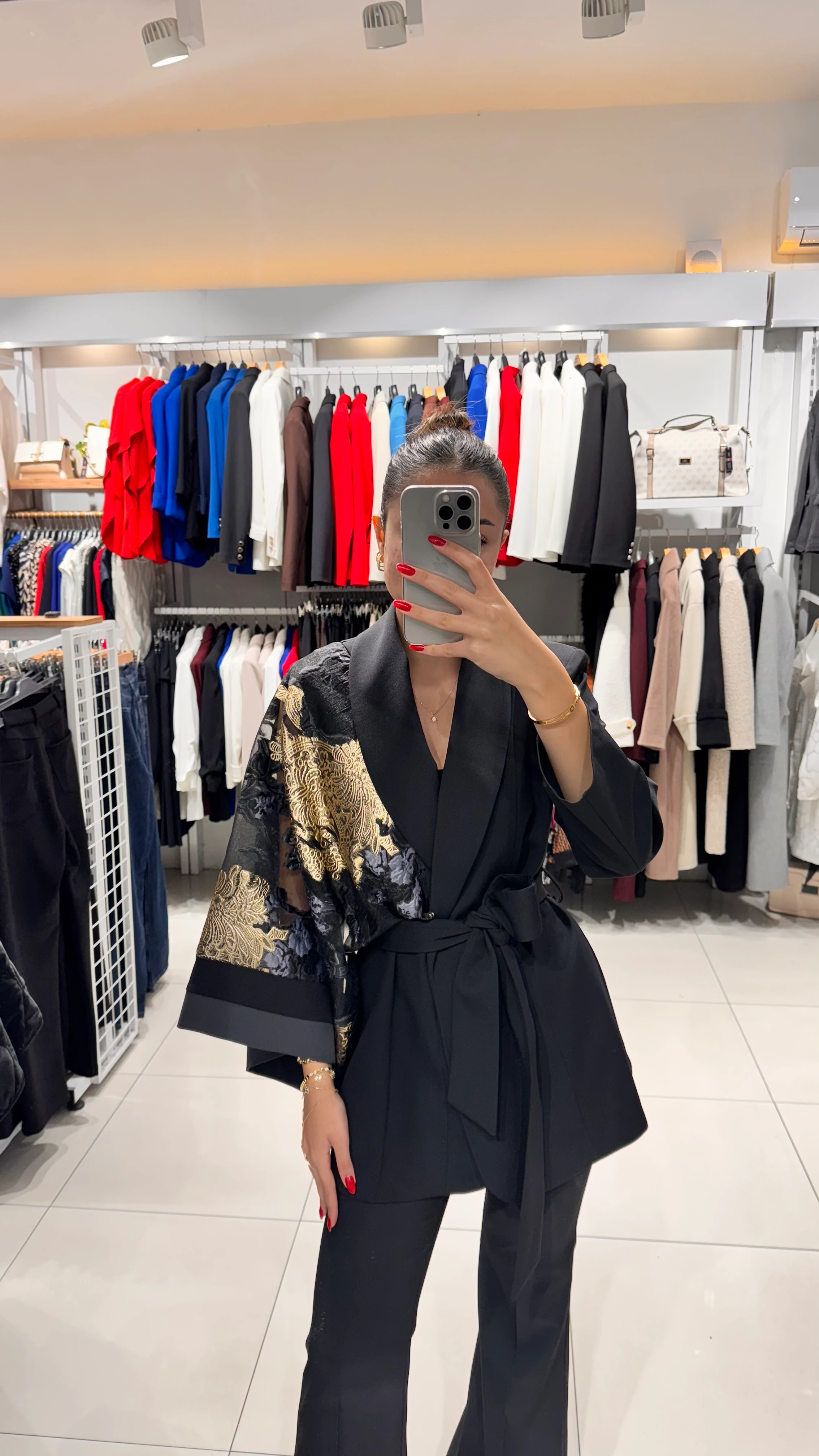 Tasarım Gold Detay Abiye Ceket