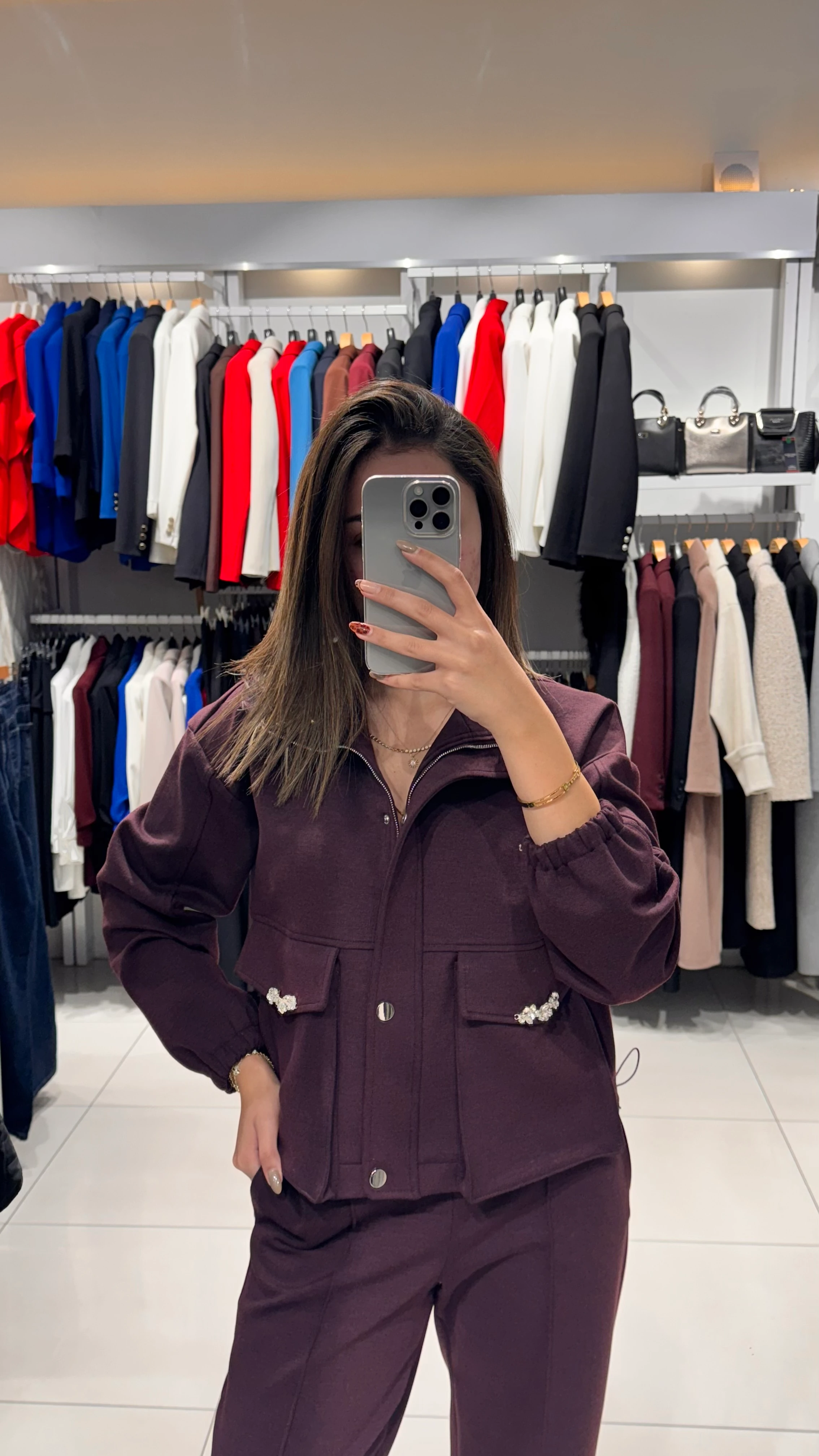 Taş Detay Eşofman Takım