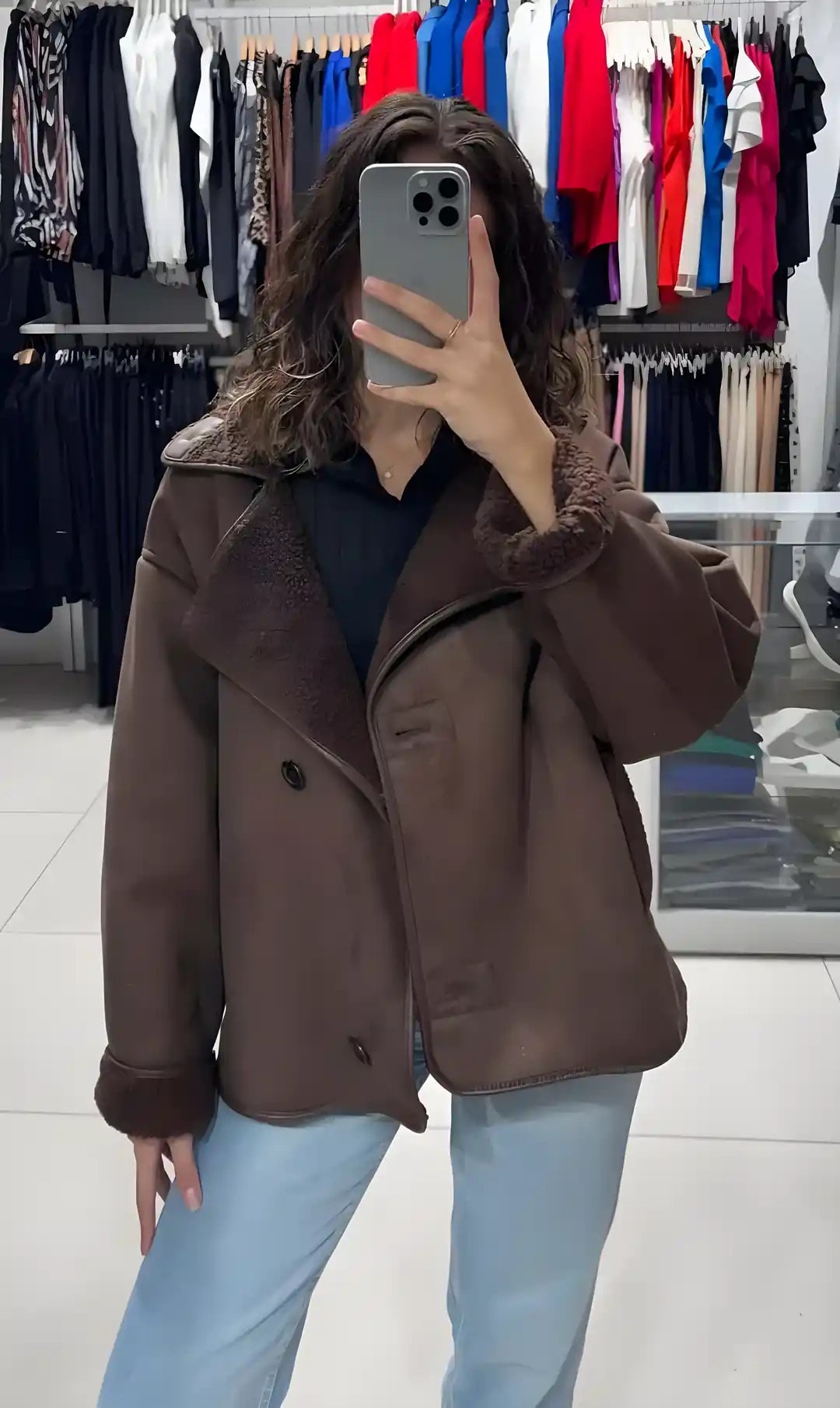 İçi Kürklü Kahve Mont 