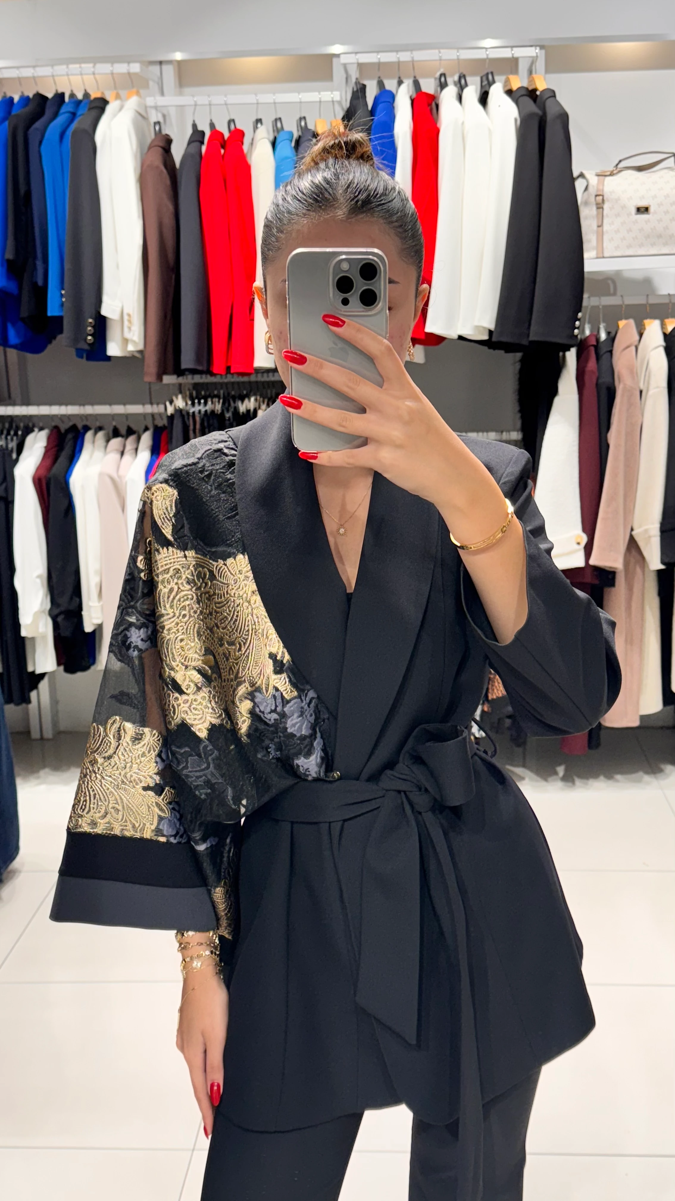 Tasarım Gold Detay Abiye Ceket