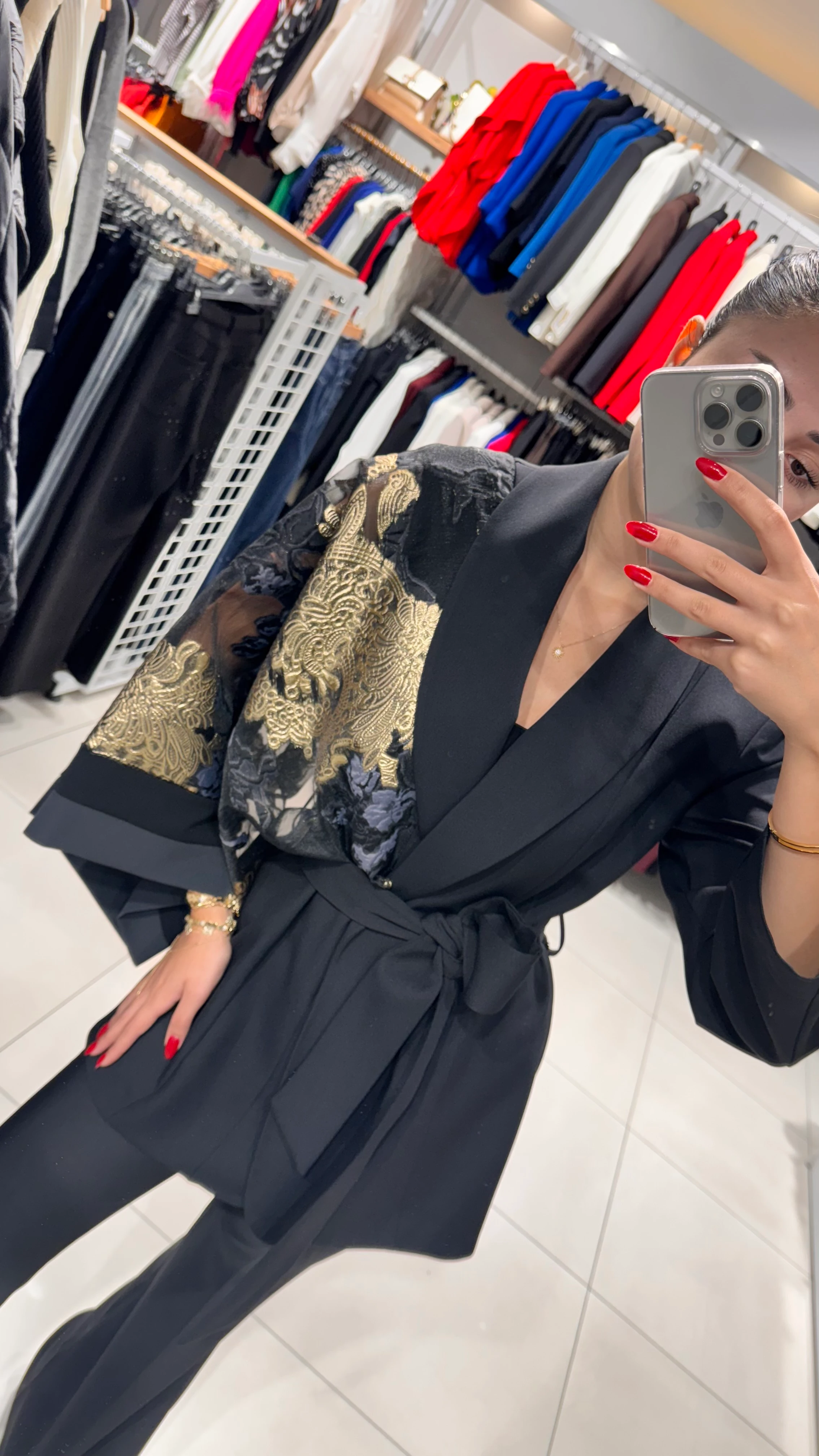 Tasarım Gold Detay Abiye Ceket