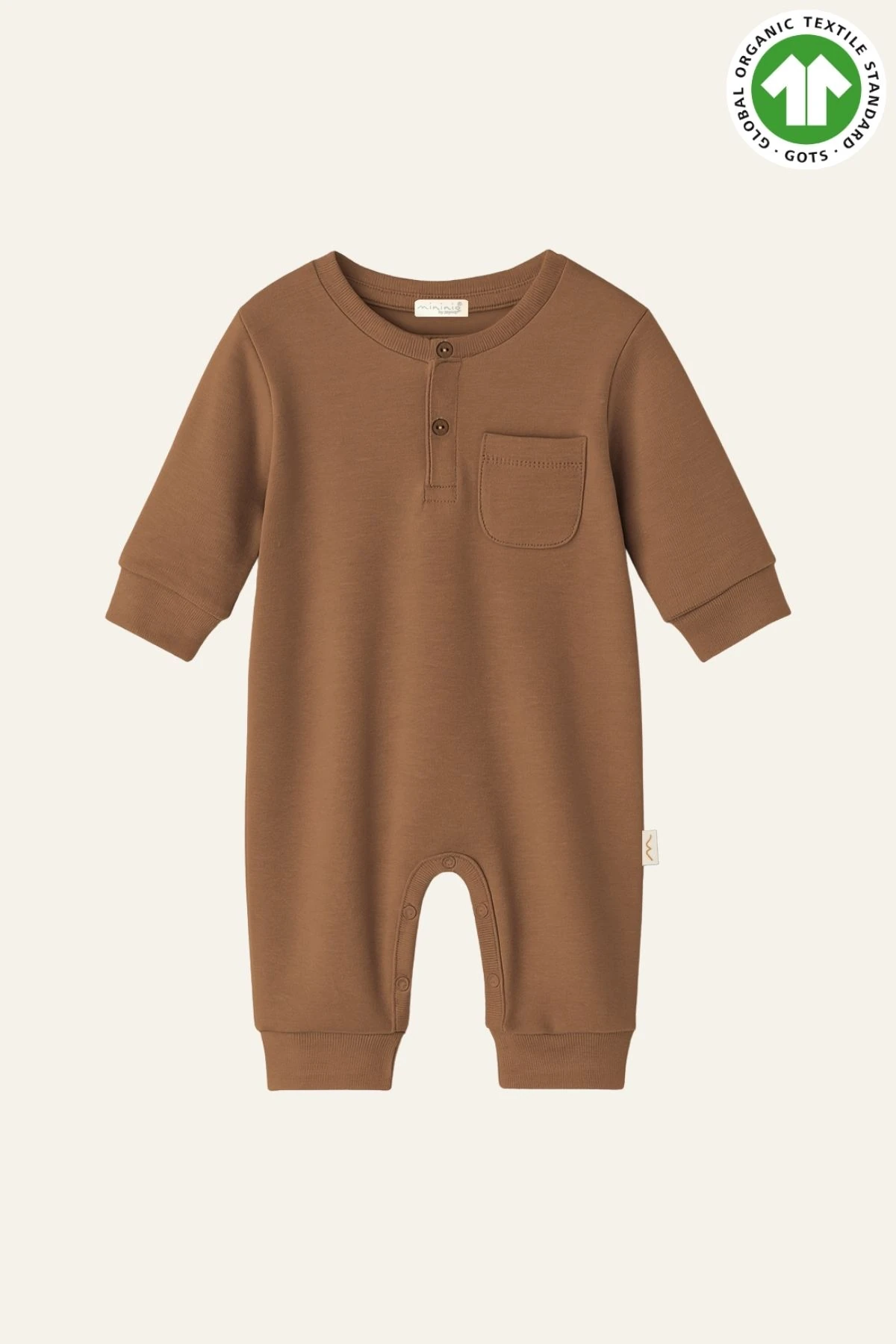 Unisex Bebek Organik Tulum - Kahverengi