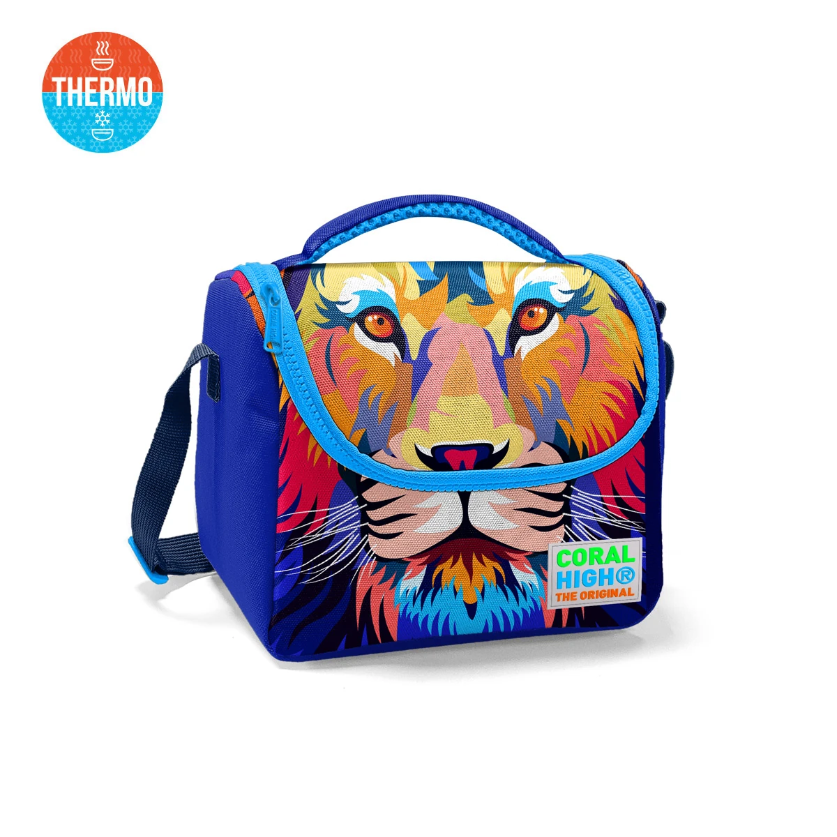 Coral High Kids Lacivert Saks Aslan Desenli 3’lü Okul Çanta Seti