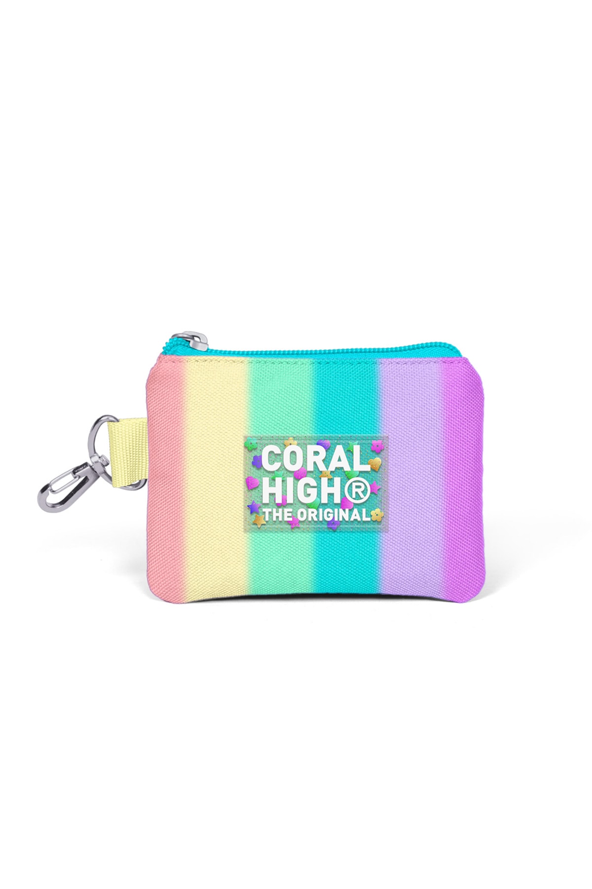 Coral High Renkli Çizgili Bozuk Para Çantası