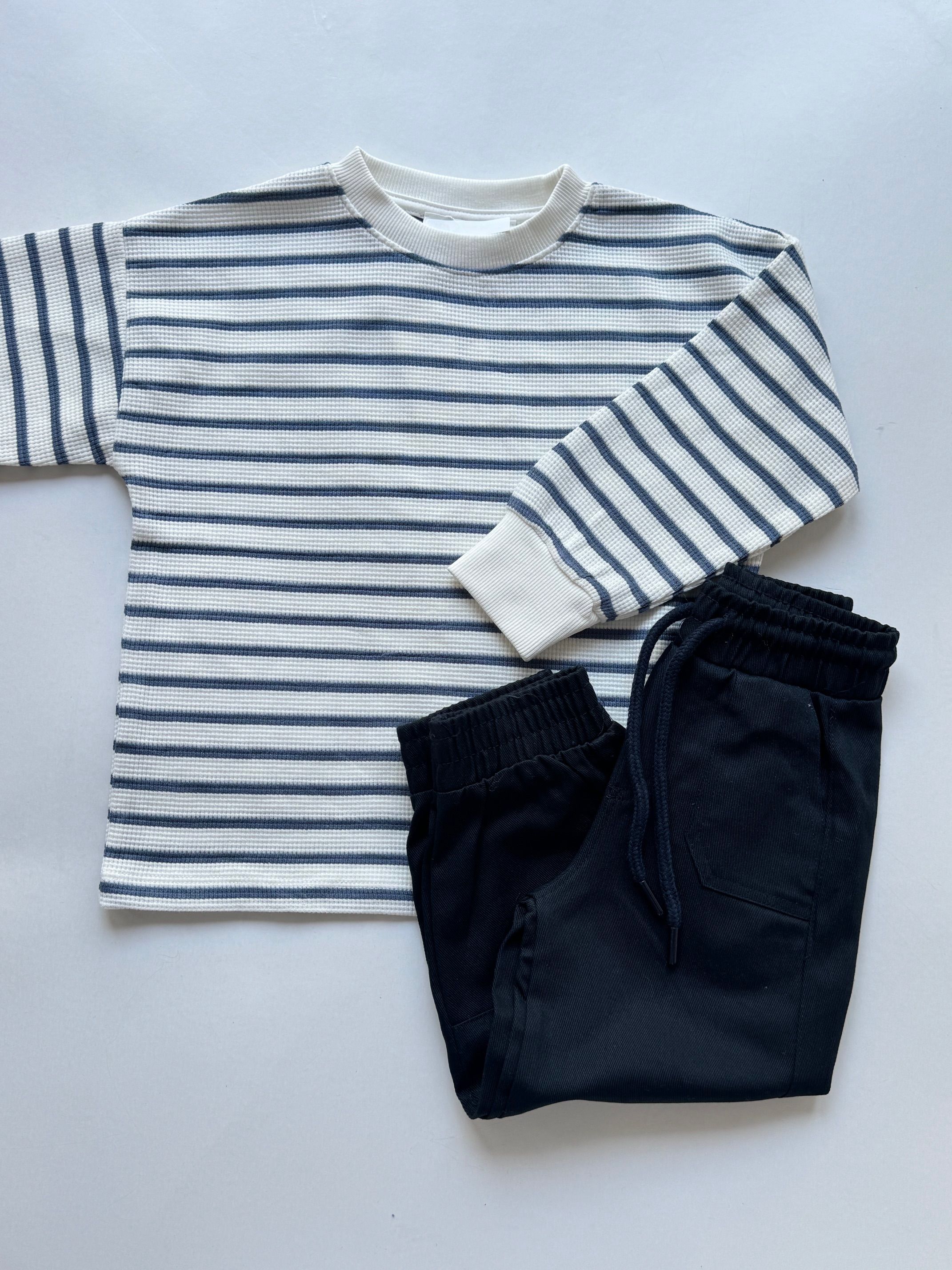 Çizgili Sweat Pantolon Takım