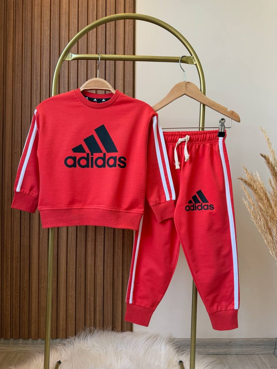 Adidas Baskılı Takım  - Kırmızı