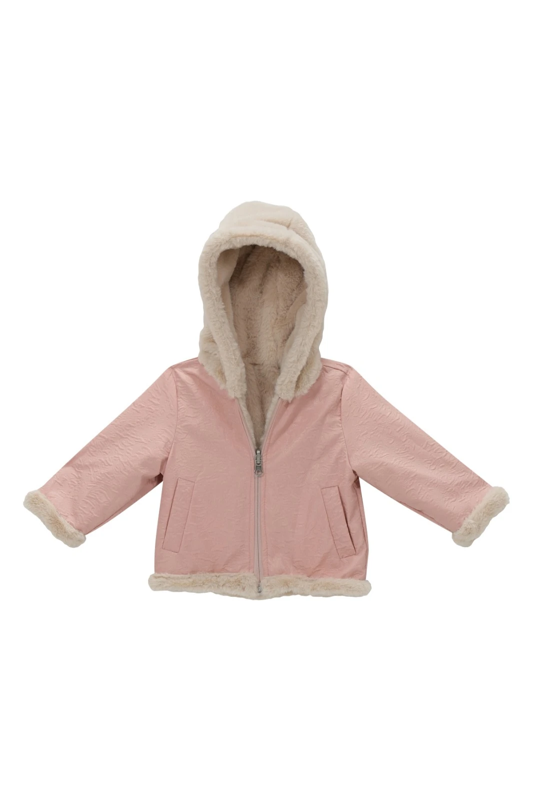 Çift Taraflı Peluş Mont