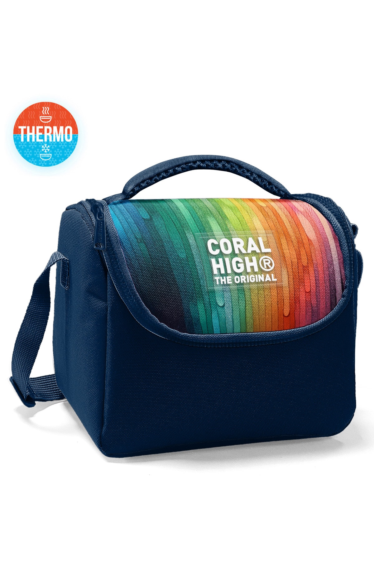 Coral High Lacivert Renkli Çizgili 3’lü Okul Çanta Seti