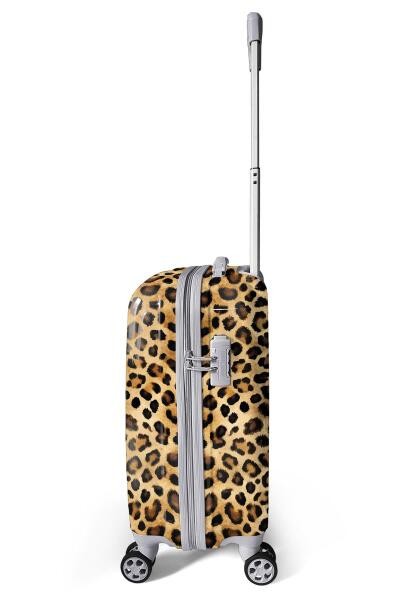 Corol High Leopar Desen Kabin Boy Valiz