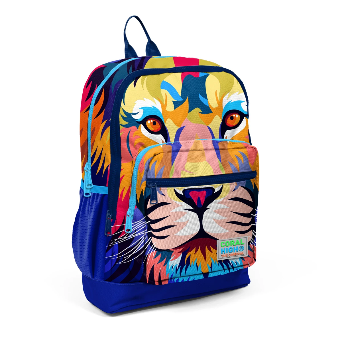 Coral High Kids Lacivert Saks Aslan Desenli 3’lü Okul Çanta Seti