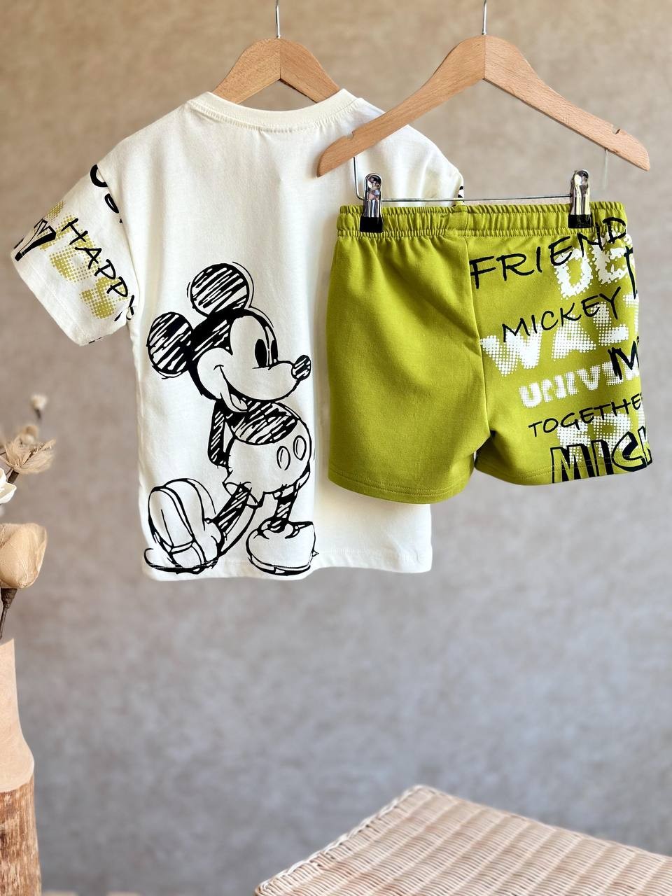 Fıstık Yeşili Mickey Takım