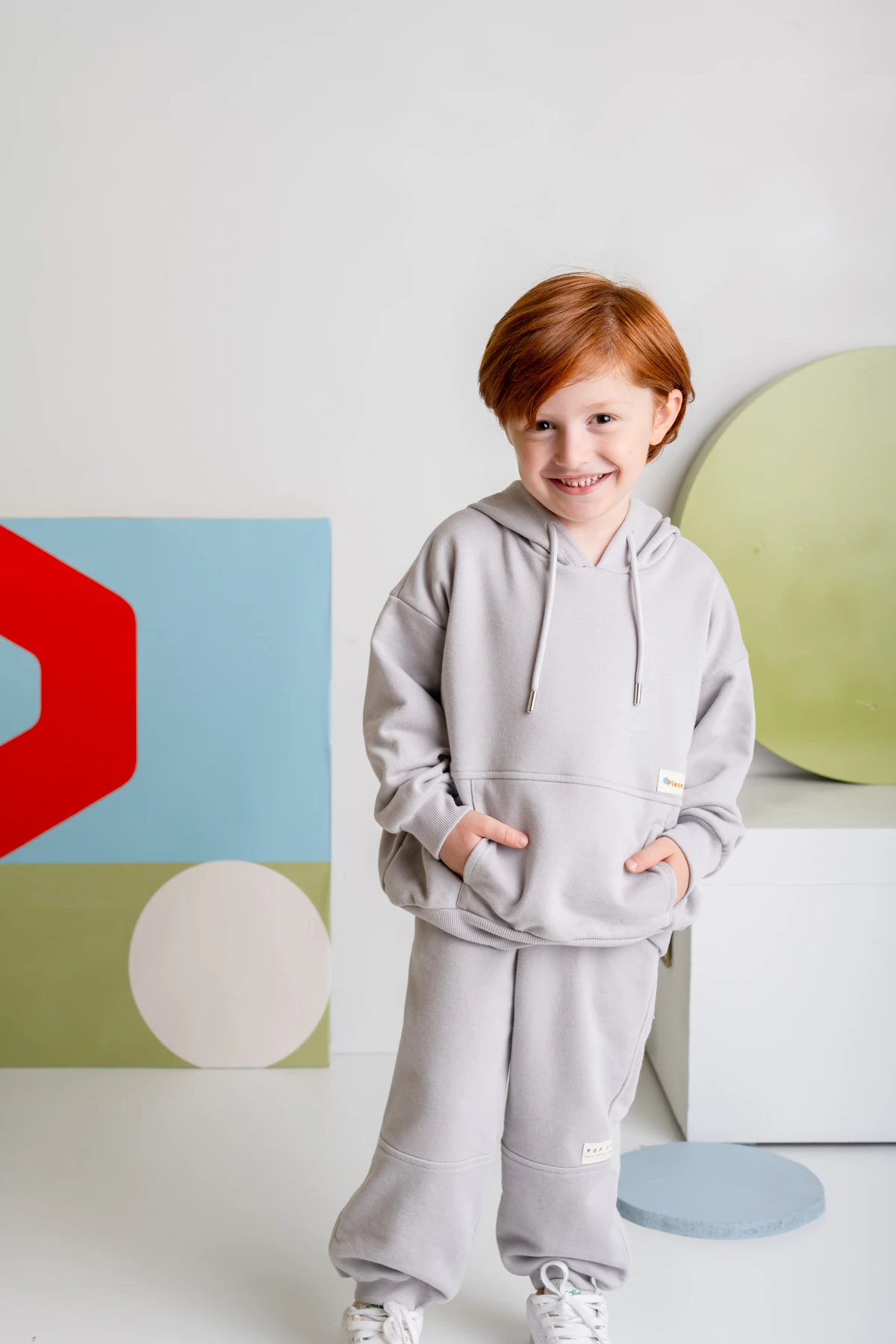 Erkek Çocuk Kapşonlu Kanguru Cepli Sweatshirt Takım