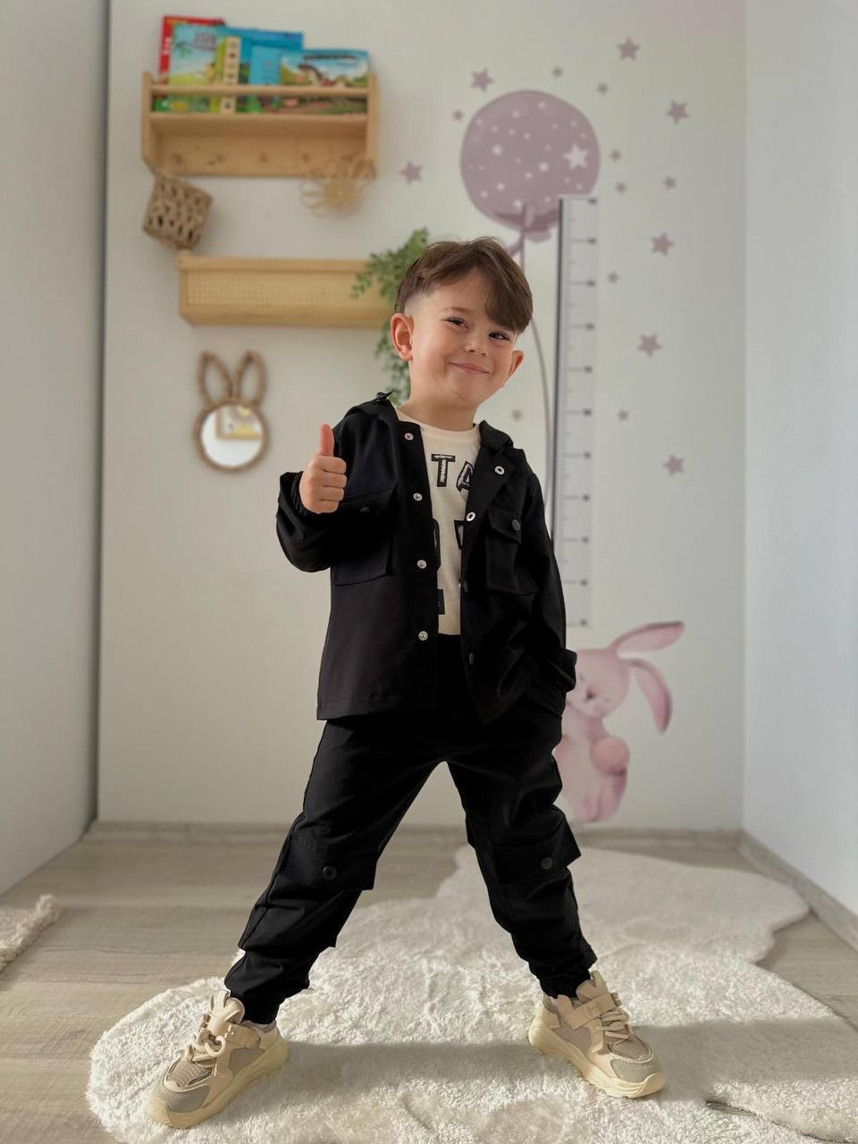 Paraşüt Pantolon Takım - Siyah