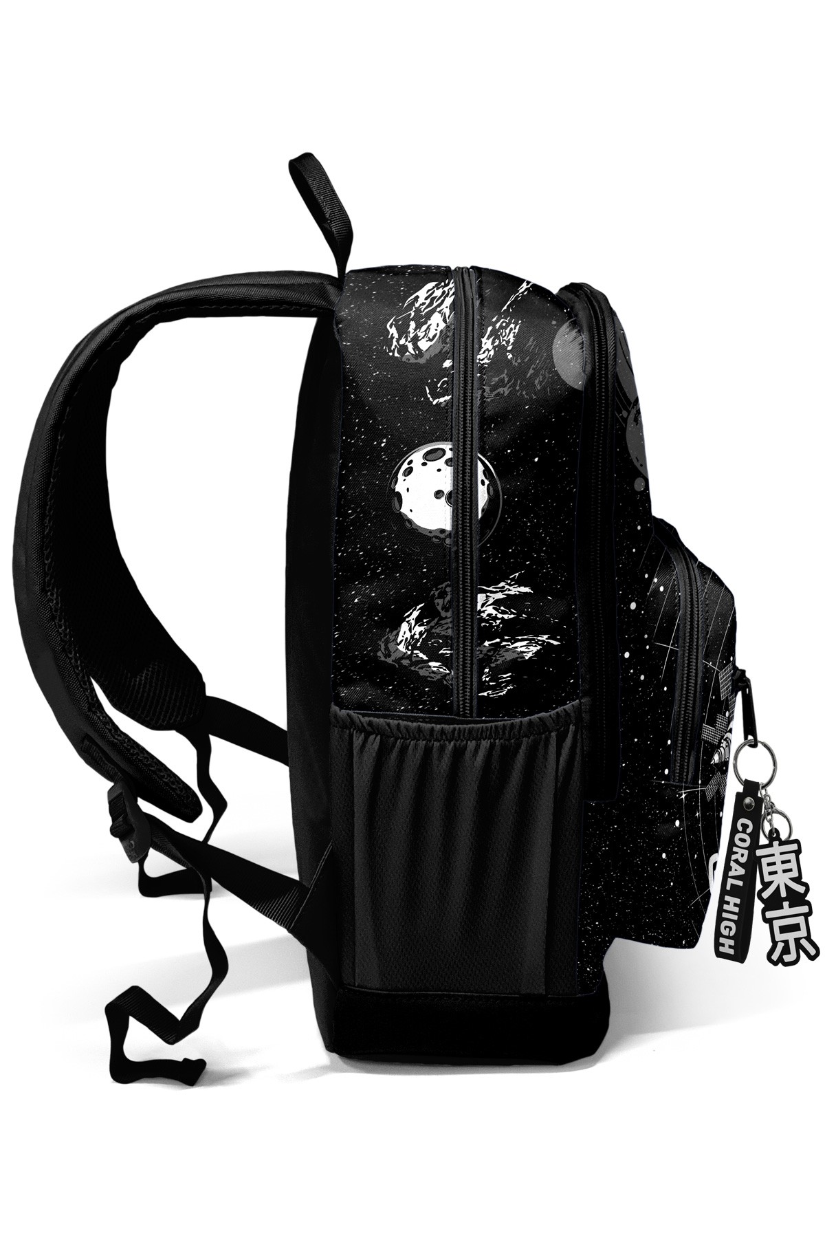 Coral High Siyah Galaxy Desenli 3’lü Okul Çanta Seti