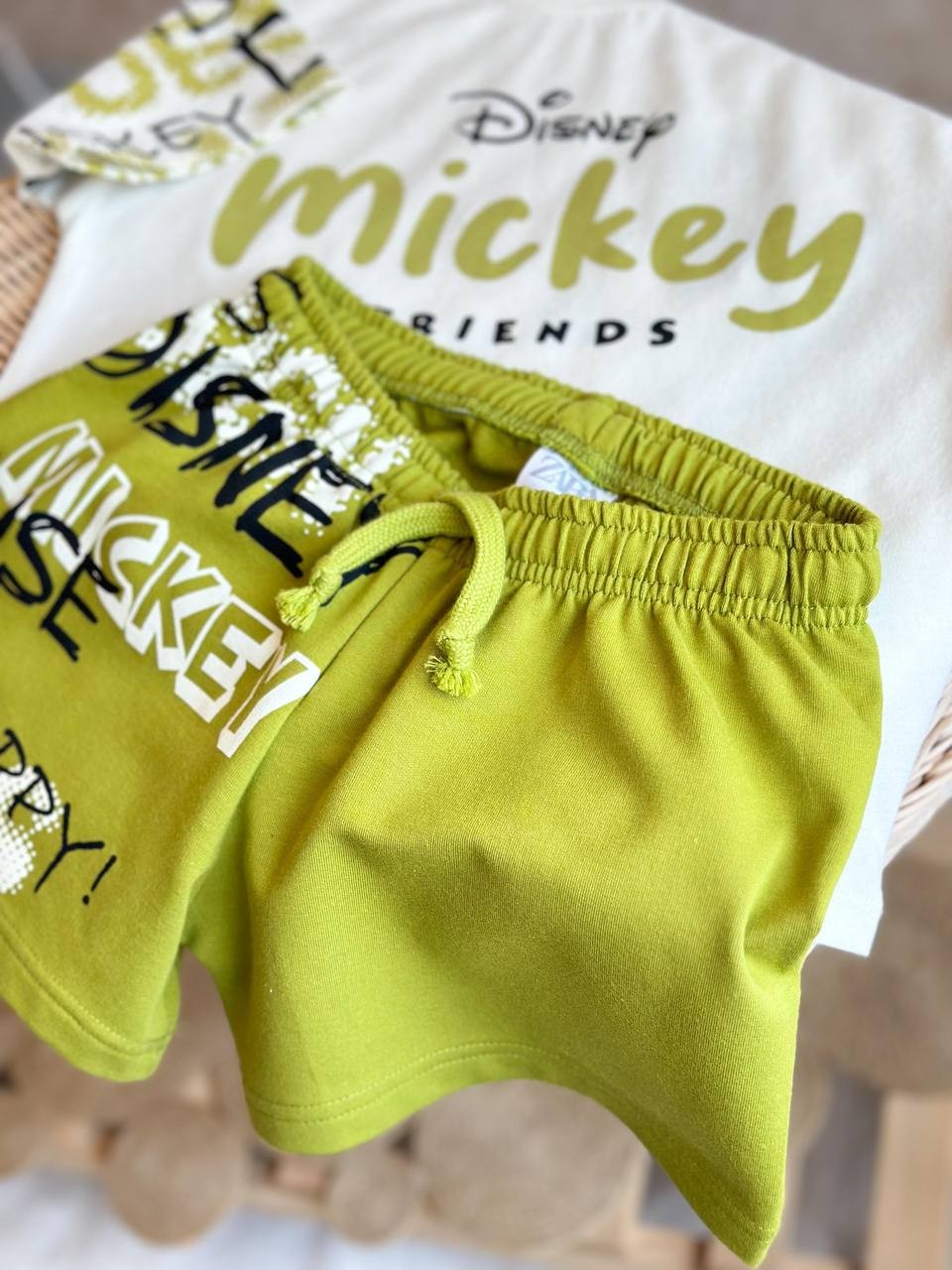 Fıstık Yeşili Mickey Takım