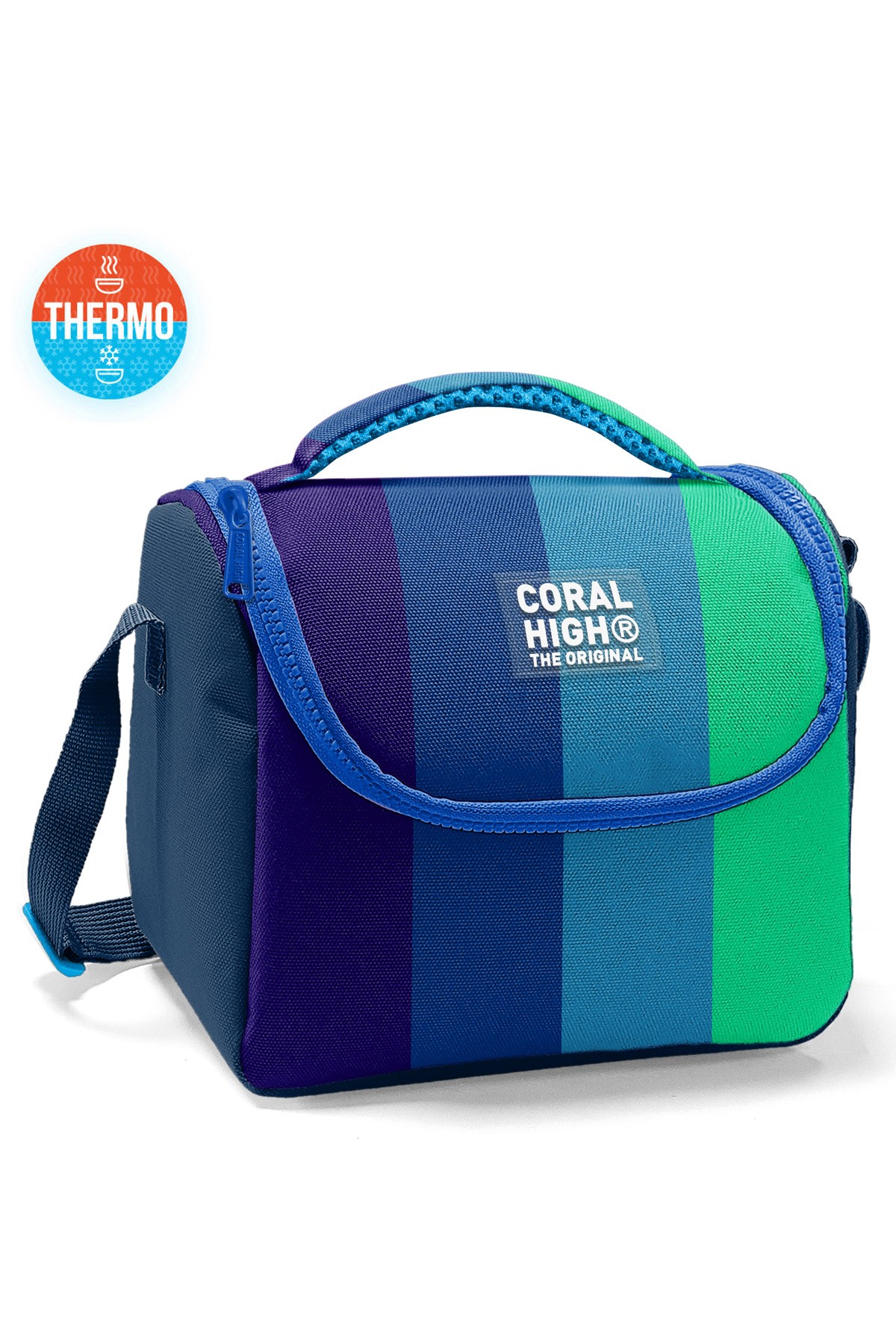 Coral High Kids Mavi Çizgili 3’lü Okul Çanta Seti