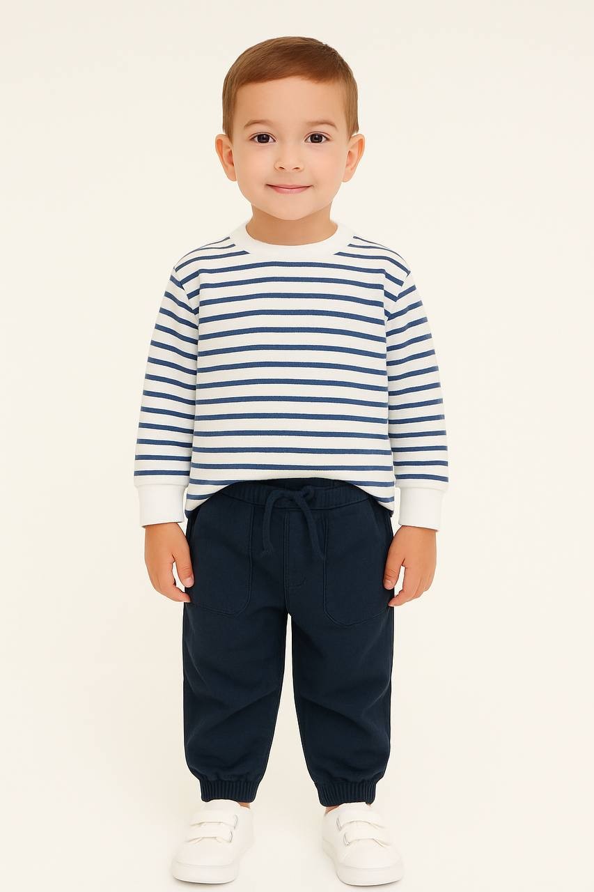 Çizgili Sweat Pantolon Takım