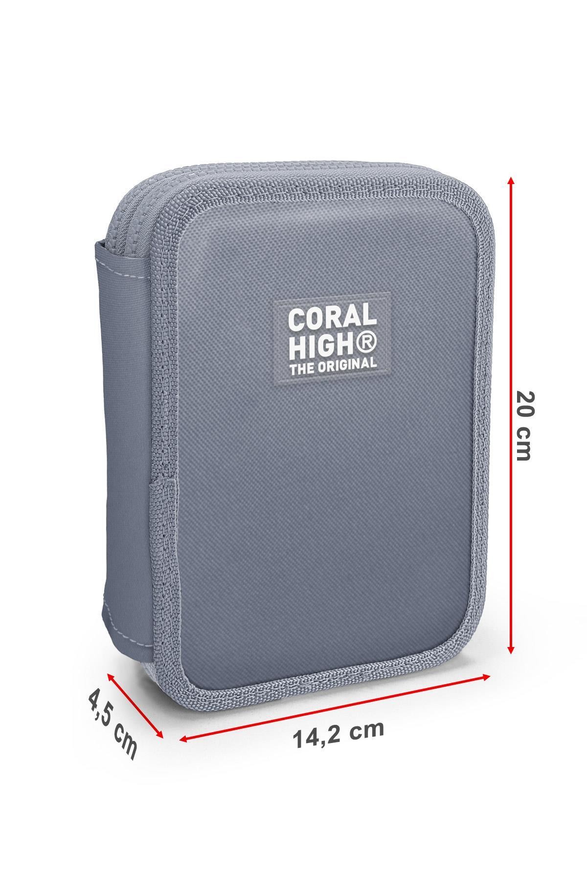 Coral High Kids Pembe Rengarenk Dondurma Desenli Çift Katlı Boya Çantası