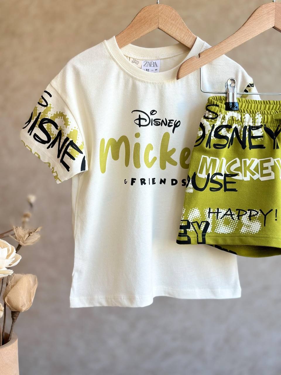 Fıstık Yeşili Mickey Takım