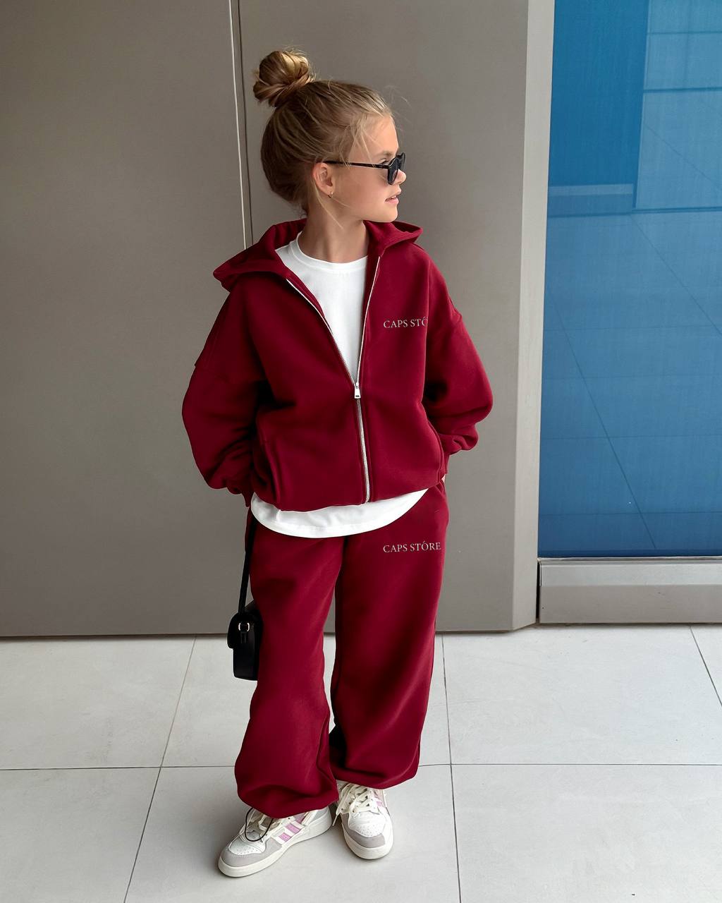 Unisex Fermuarlı Takım - Bordo