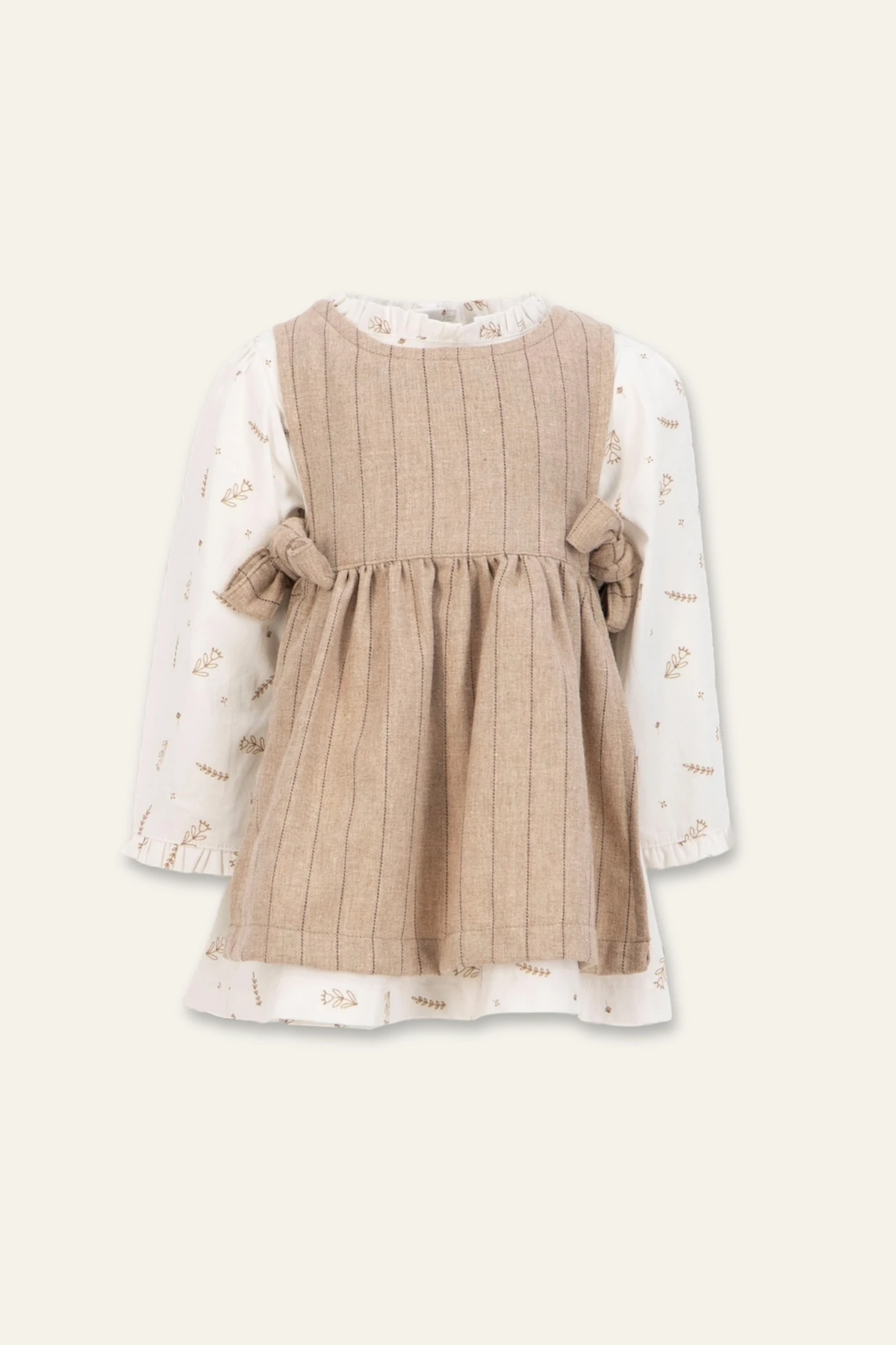 Kız Bebek Dokuma Elbise ve Gömlek Takım