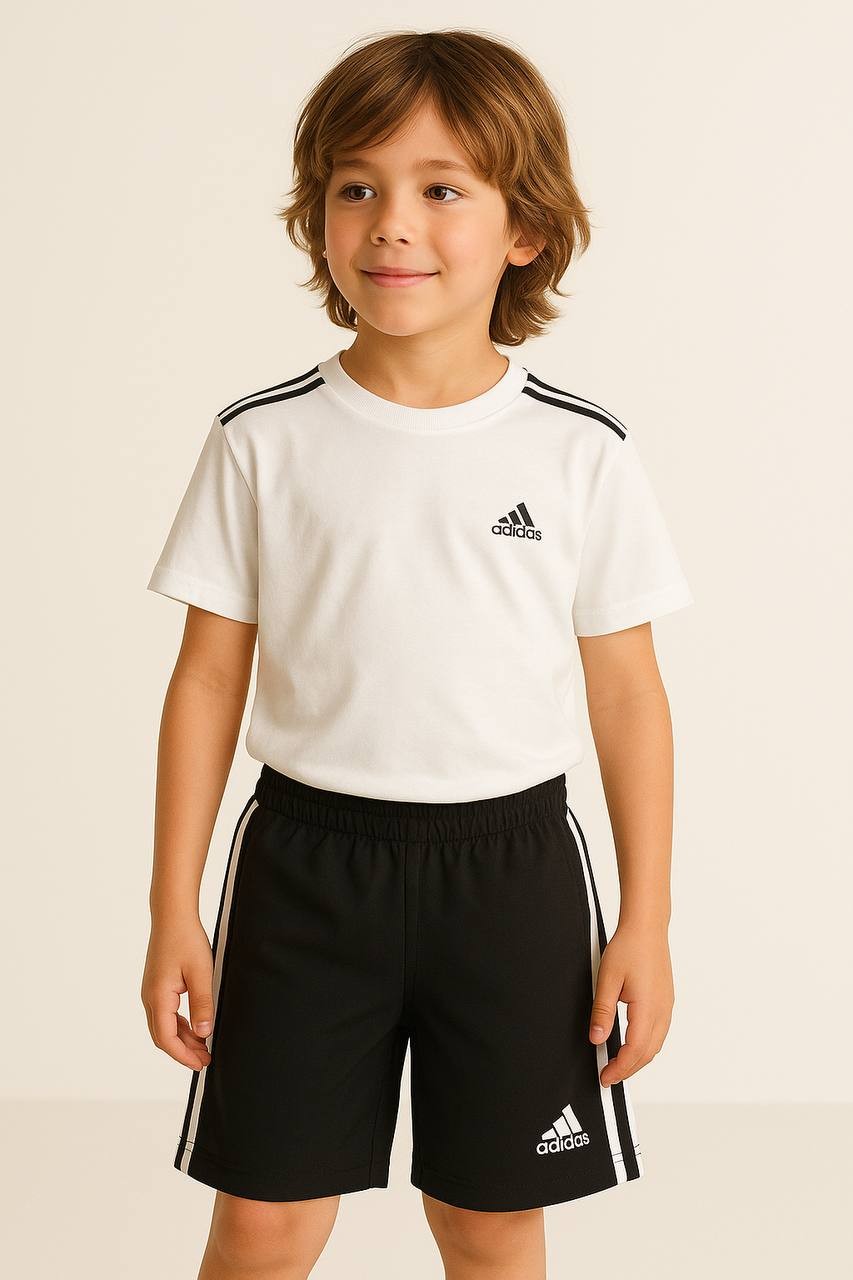 Adidas Takım Şortlu - Beyaz / Lacivert