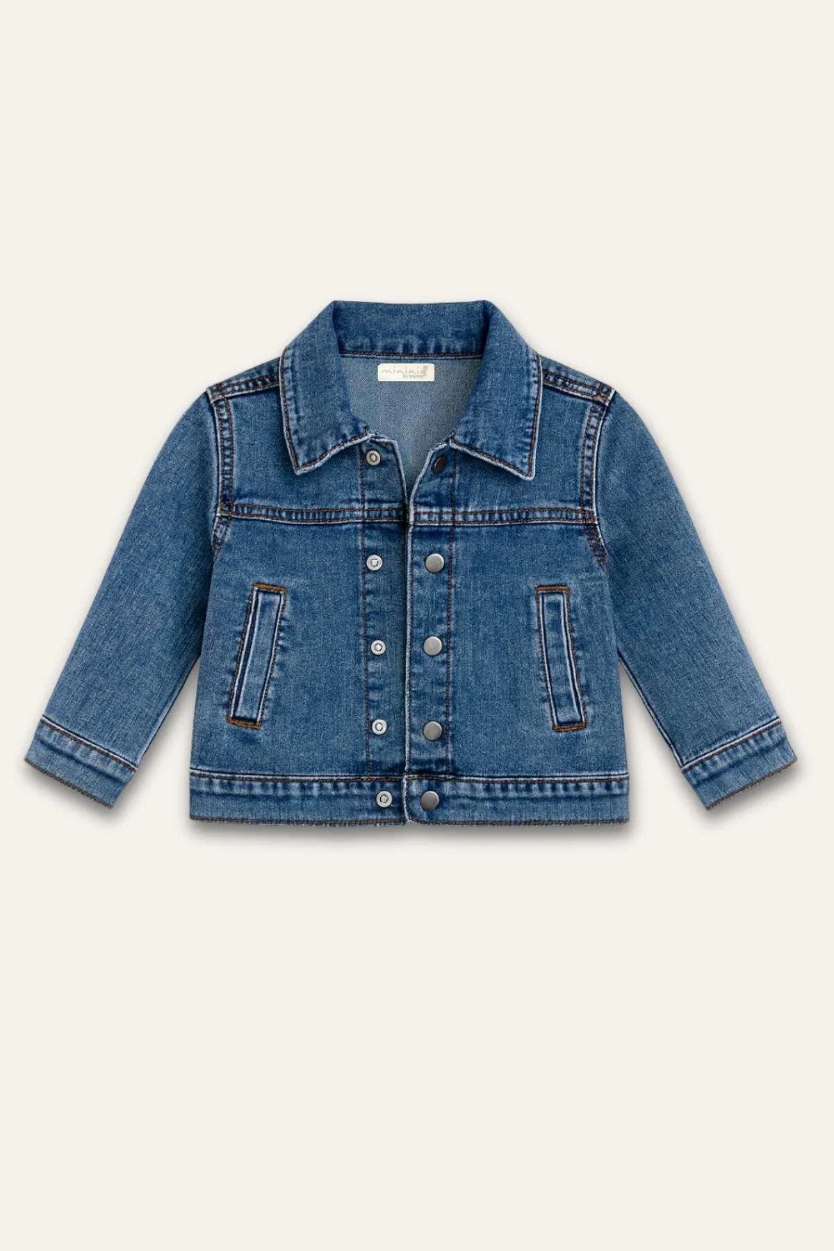 Erkek Bebek Kot Ceketli Dörtlü Takım