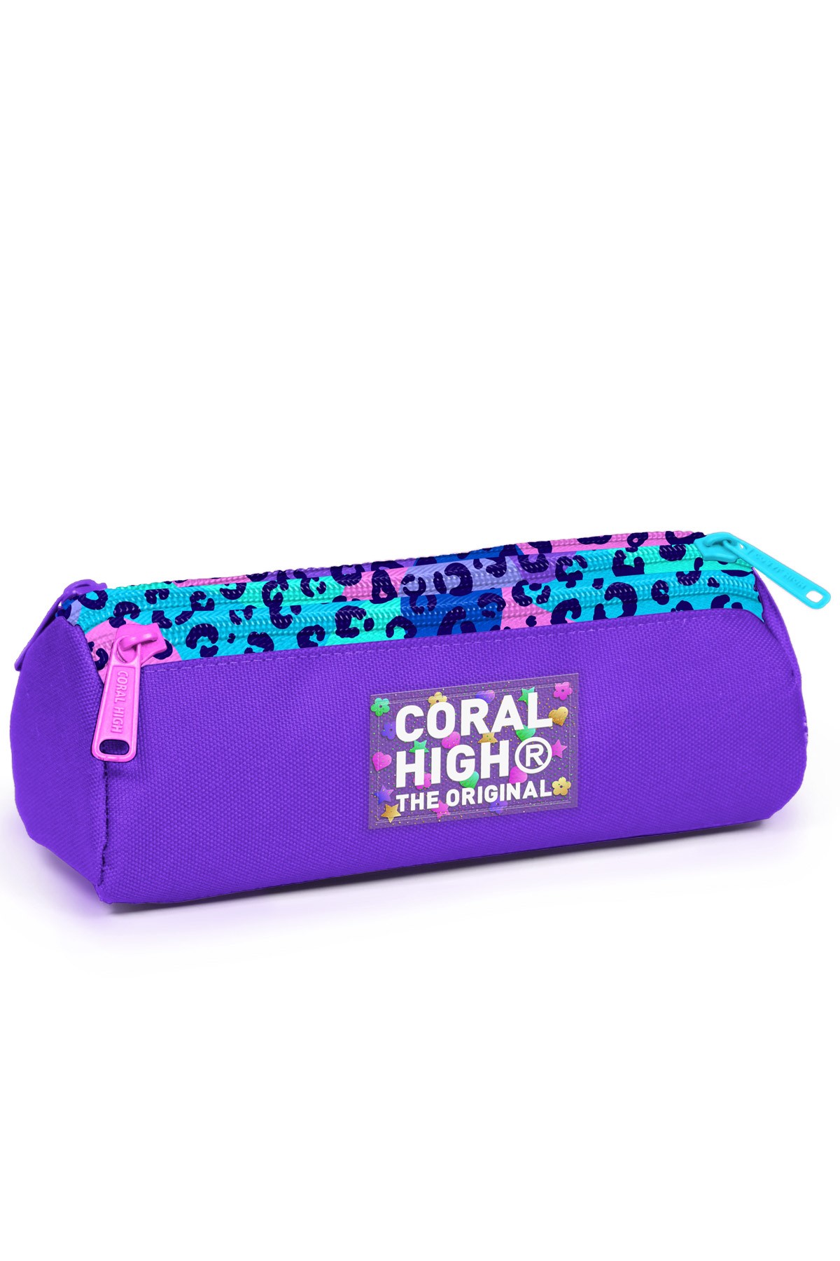 Coral High Mor Leopar Desenli 3’lü Okul Çanta Seti